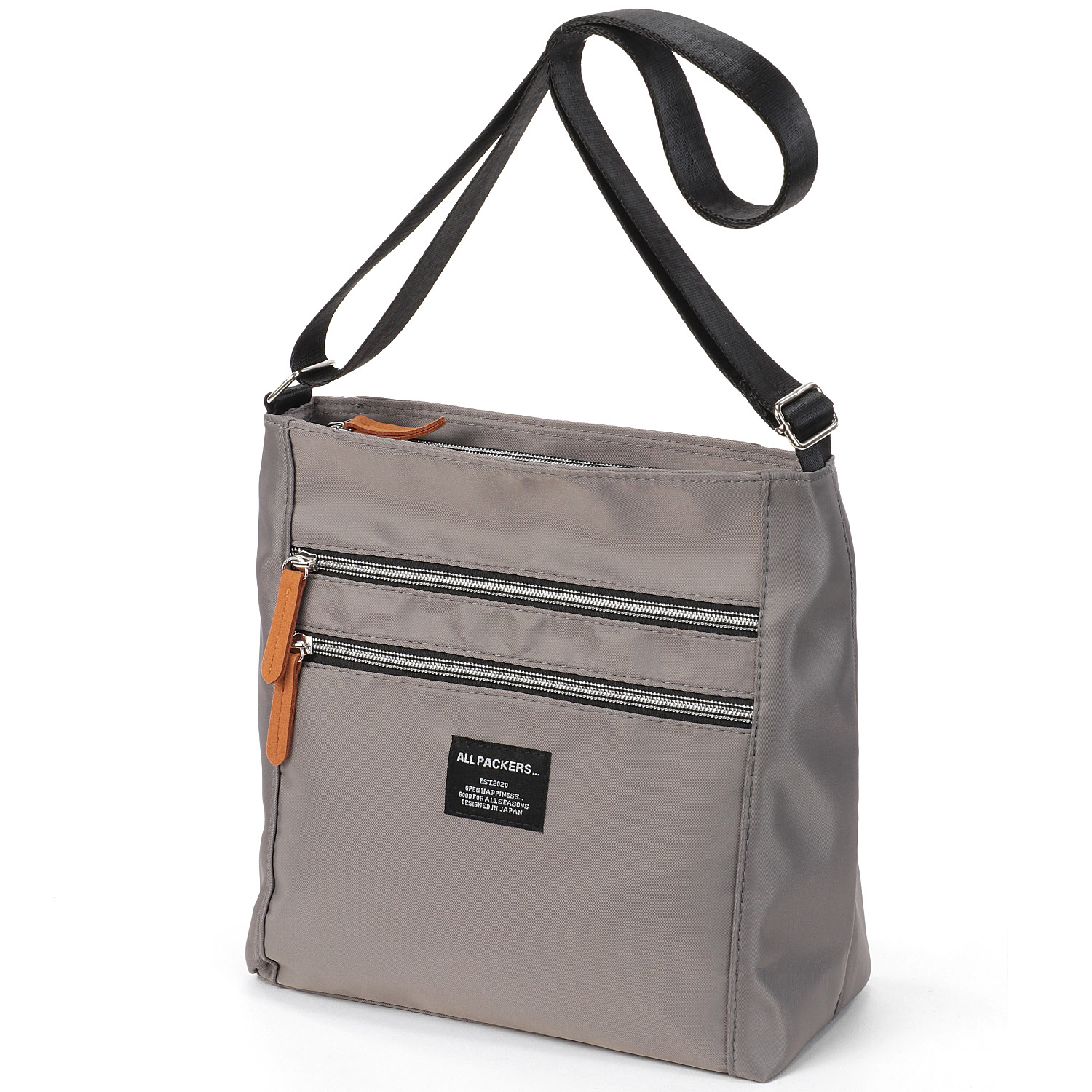 シンプル多機能ショルダーバッグ 縦型