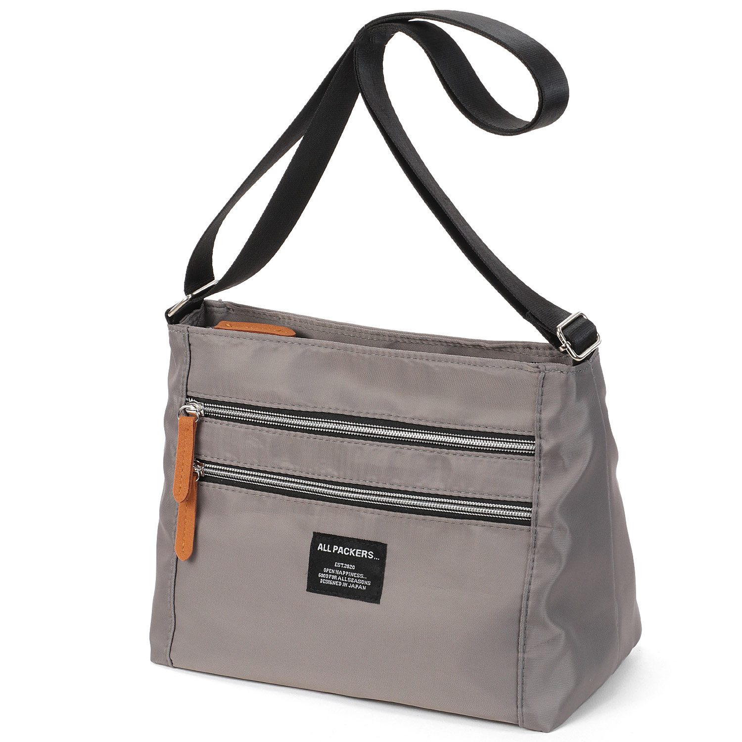 シンプル多機能ショルダーバッグ 横型 - 画像2