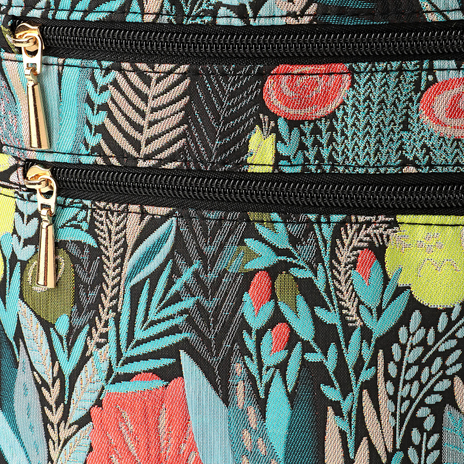 ボタニカルジャガード縦型ショルダーバッグ - 画像6