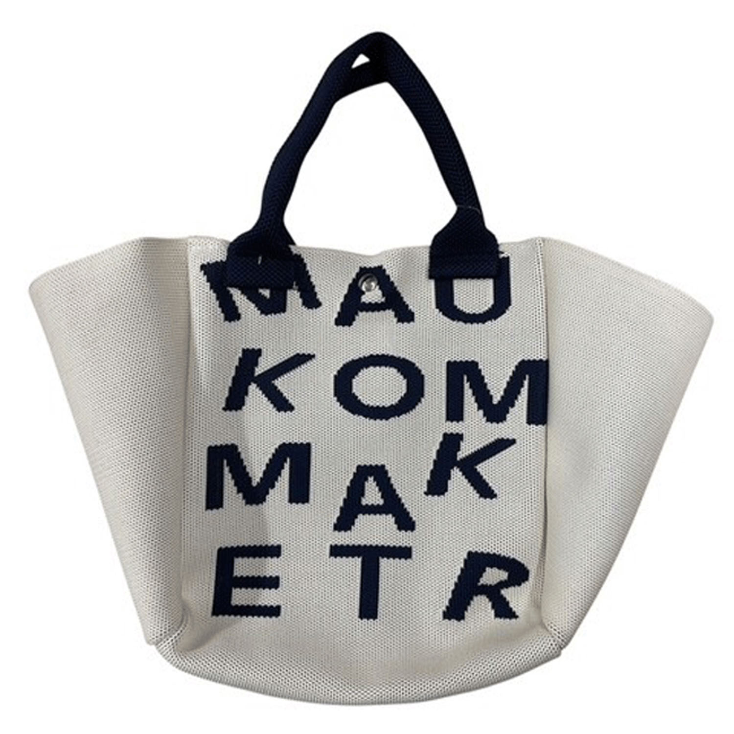 柄物バケツ型ニットバッグ - 画像2