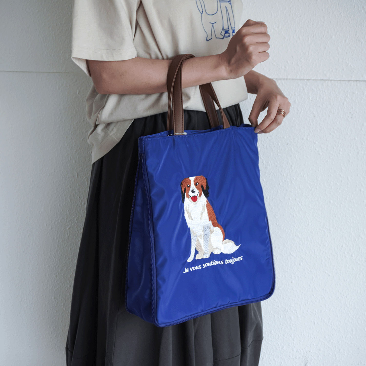 【エトワールオリジナル】アニマル刺繍A4拡張バッグ - 画像3