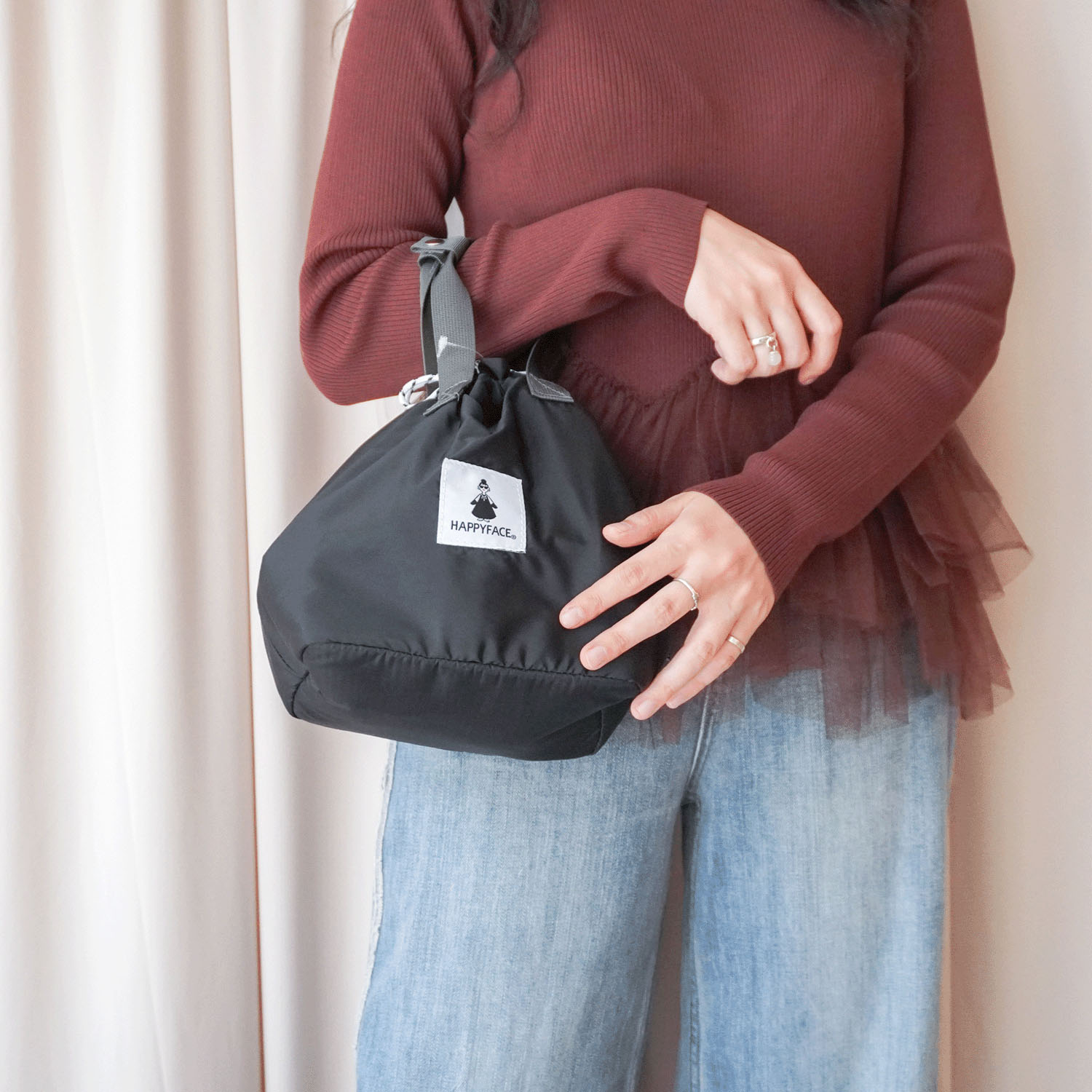 【エトワールオリジナル】保冷レディエマ柄 巾着2WAYバッグ - 画像4