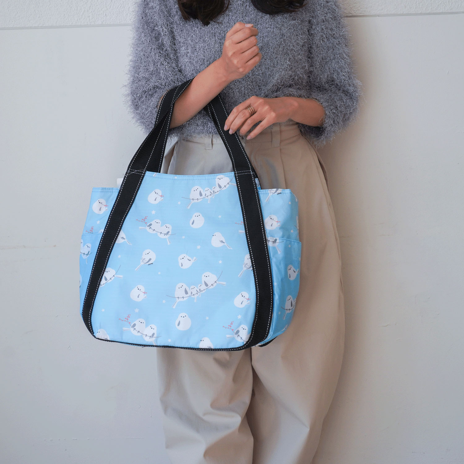 【エトワールオリジナル】保冷シマエナガバルーントートバッグ - 画像1