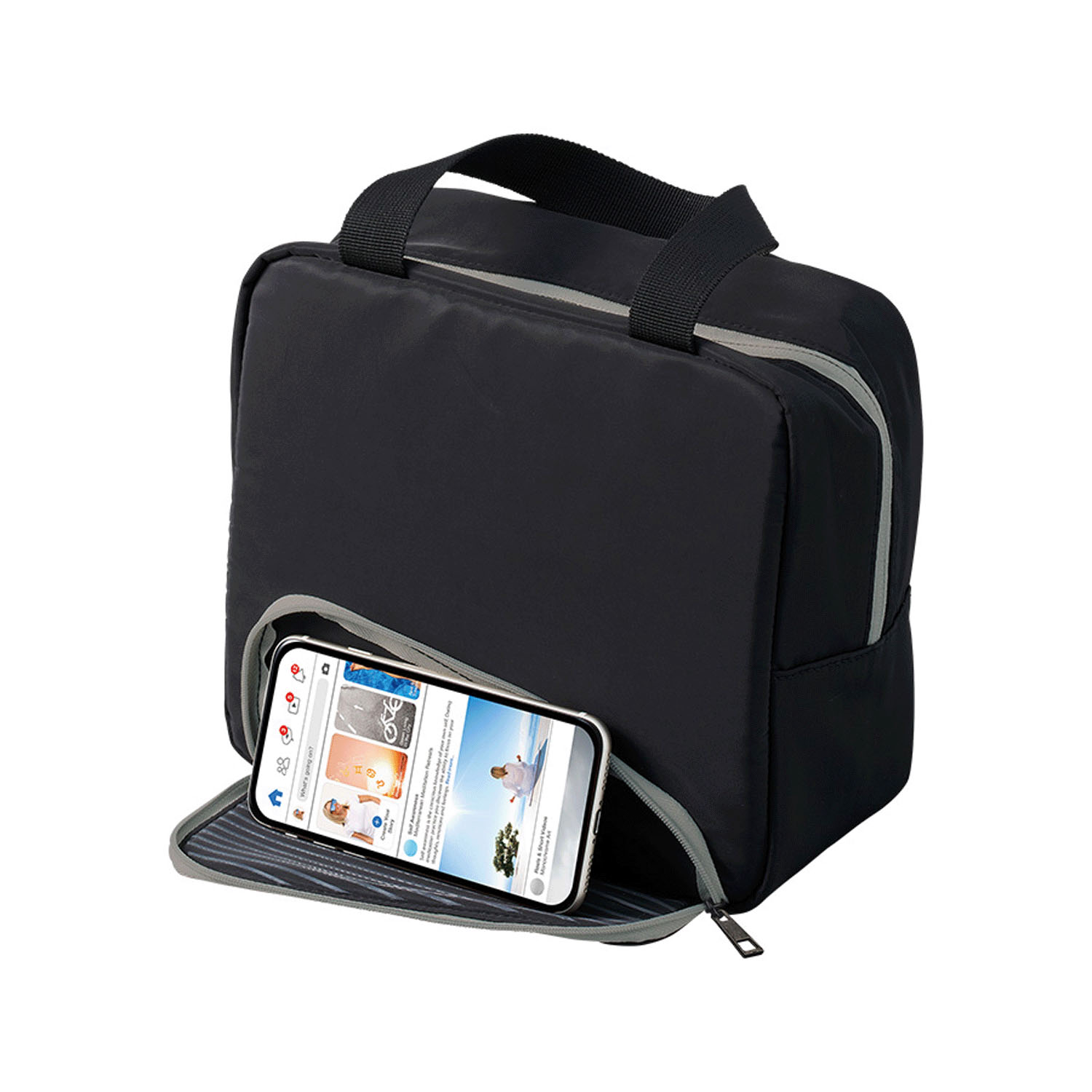 MOTTERU スマホが立てられるクーラーランチバッグ - 画像6