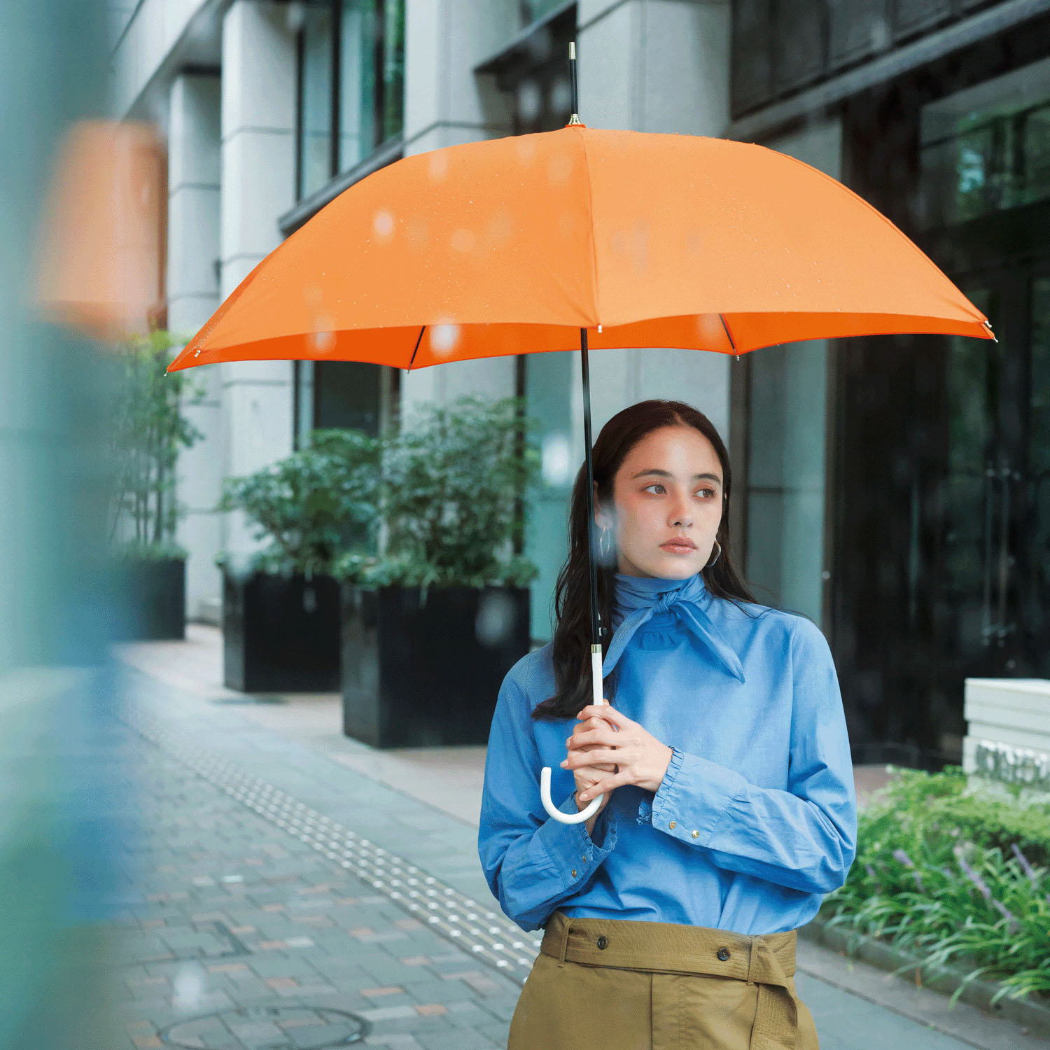 【because】 プレーンカラージャンプ長傘 - 画像1