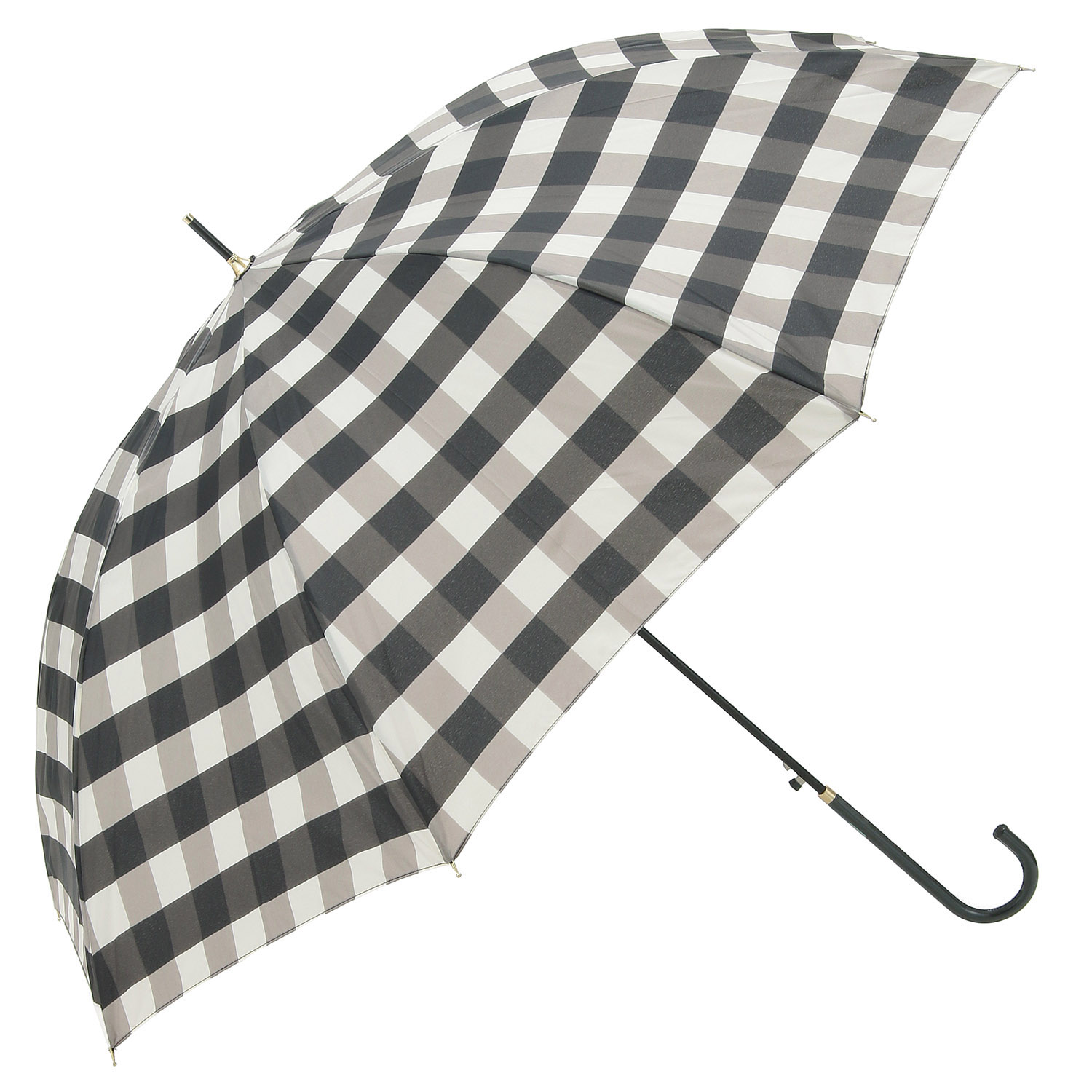 【耐風仕様】 ギンガムチェック ジャンプ長傘60cm