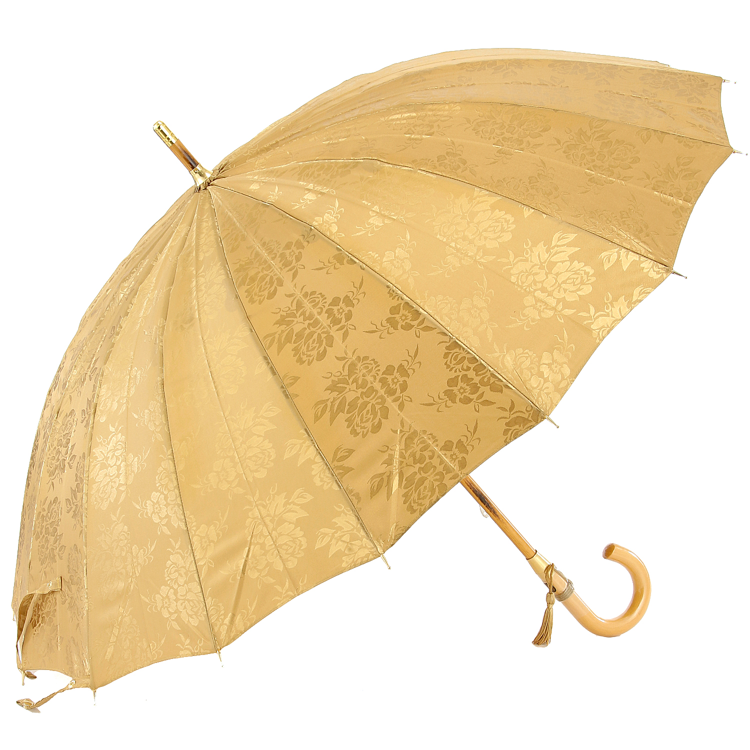 ジャガード花柄長傘 - 画像1