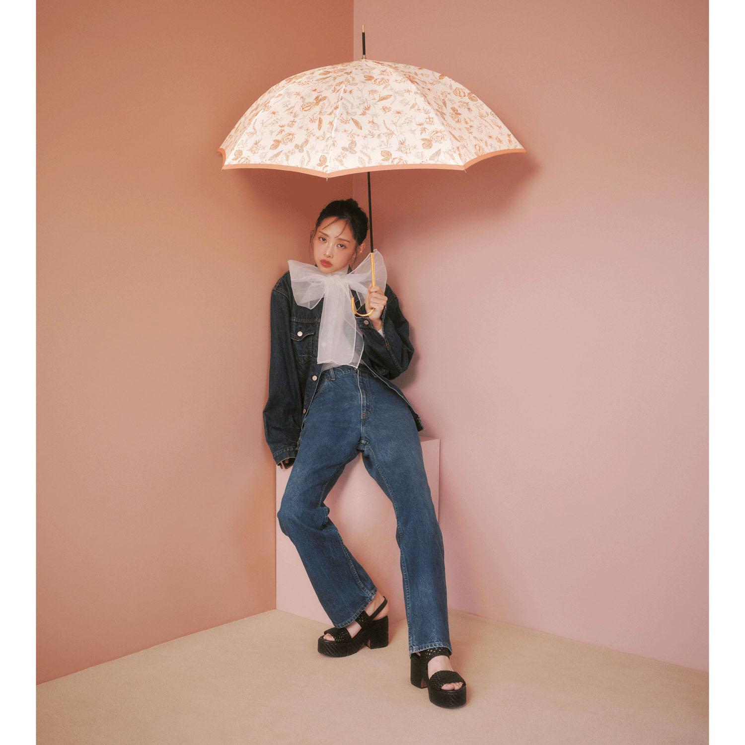 【because】 ボタニカルフラワー長傘 - 画像6