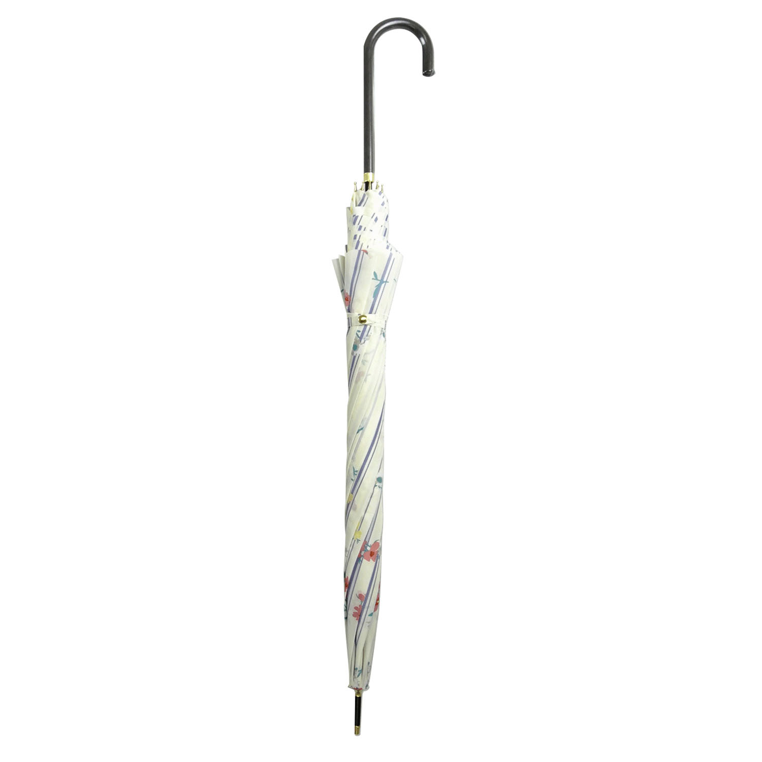 花柄ストライプ ジャンプ長傘 - 画像2