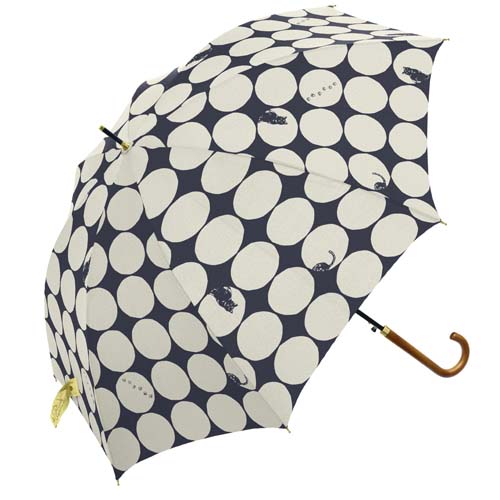 【耐風骨】 大水玉＆猫ジャンプ長傘 - 画像3