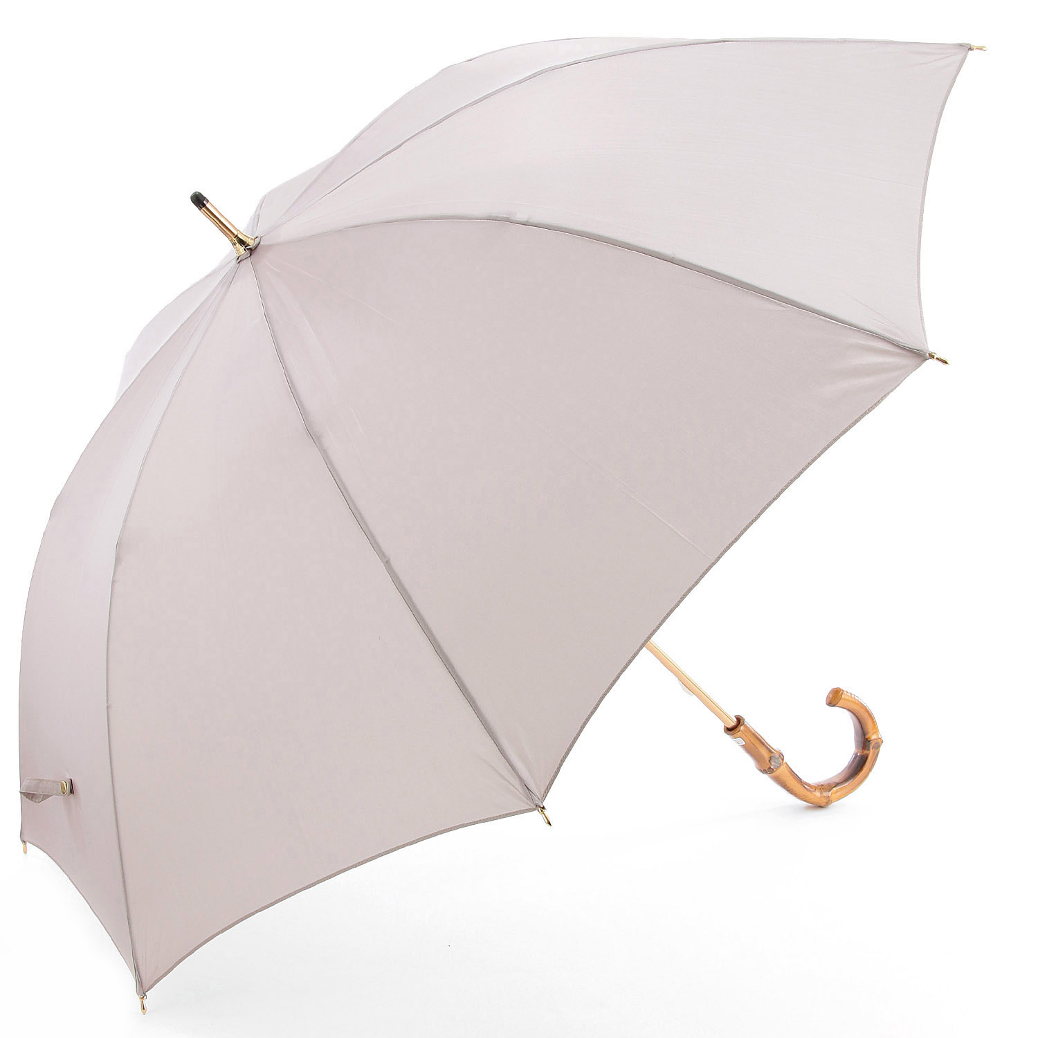 【日本製】 富士絹（シルク調ポリエステル） 無地ショート傘 - 画像1