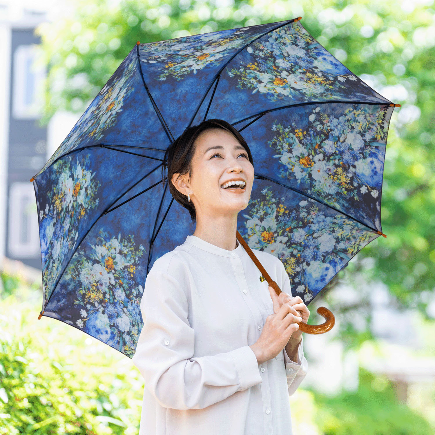 名画 木棒ジャンプ長傘