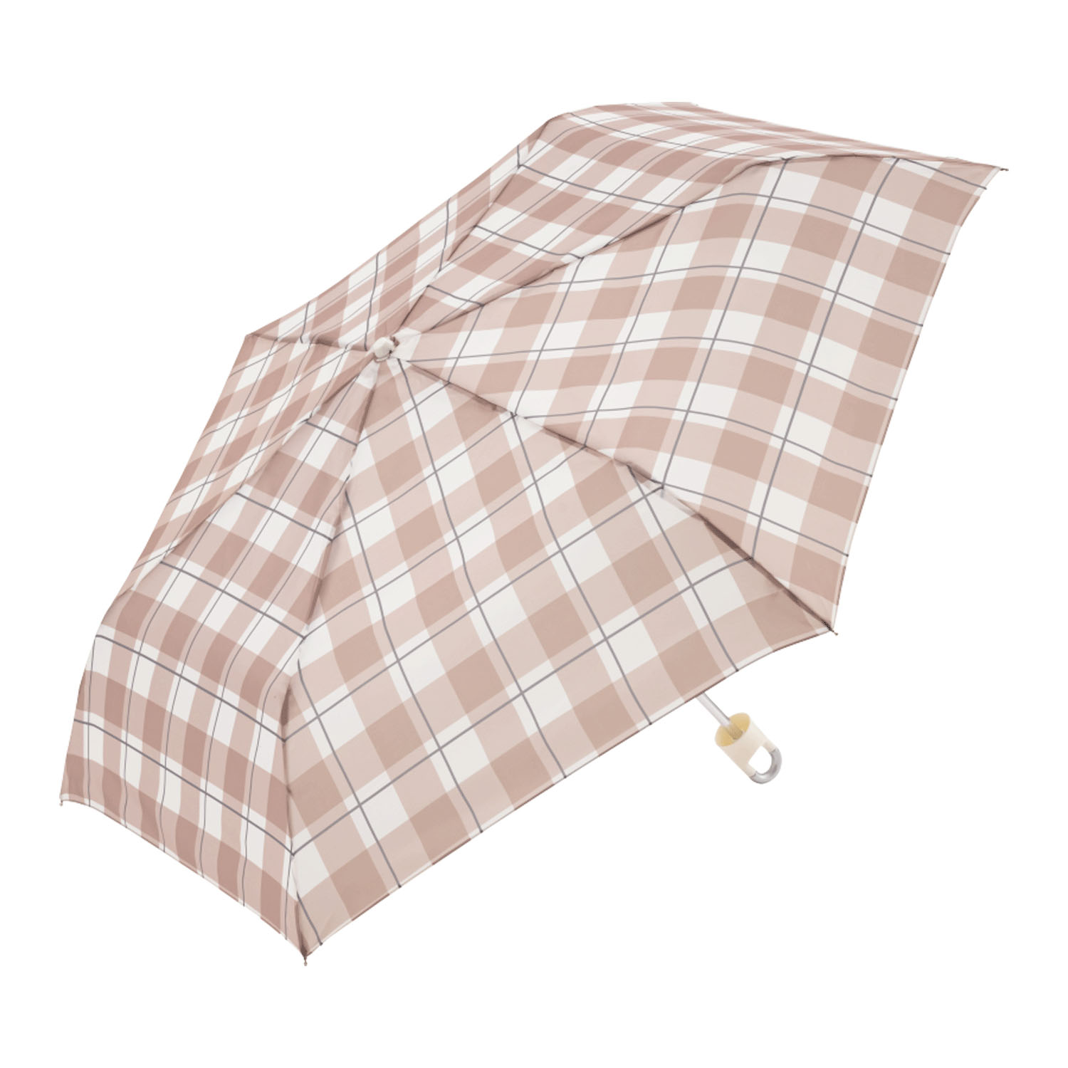 ベーシック 55cmチェック カラビナ折傘