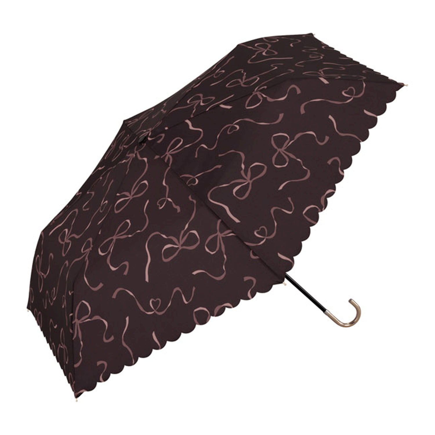 Wpc．ハートリボン折傘 - 画像1