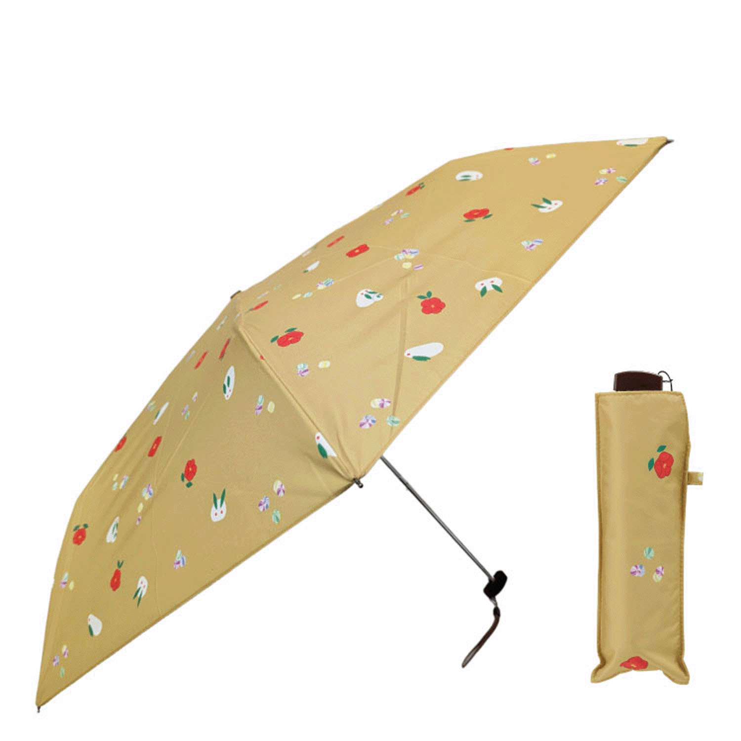 【和柄折傘】 雪うさぎ フラットミニ - 画像2