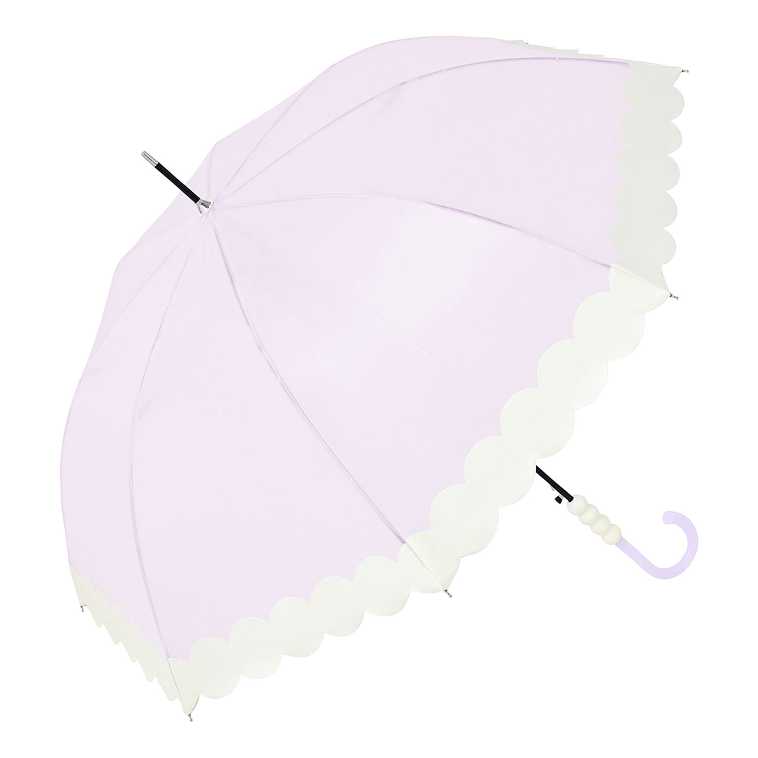 【because】 クリア／ボンボン長傘 - 画像8