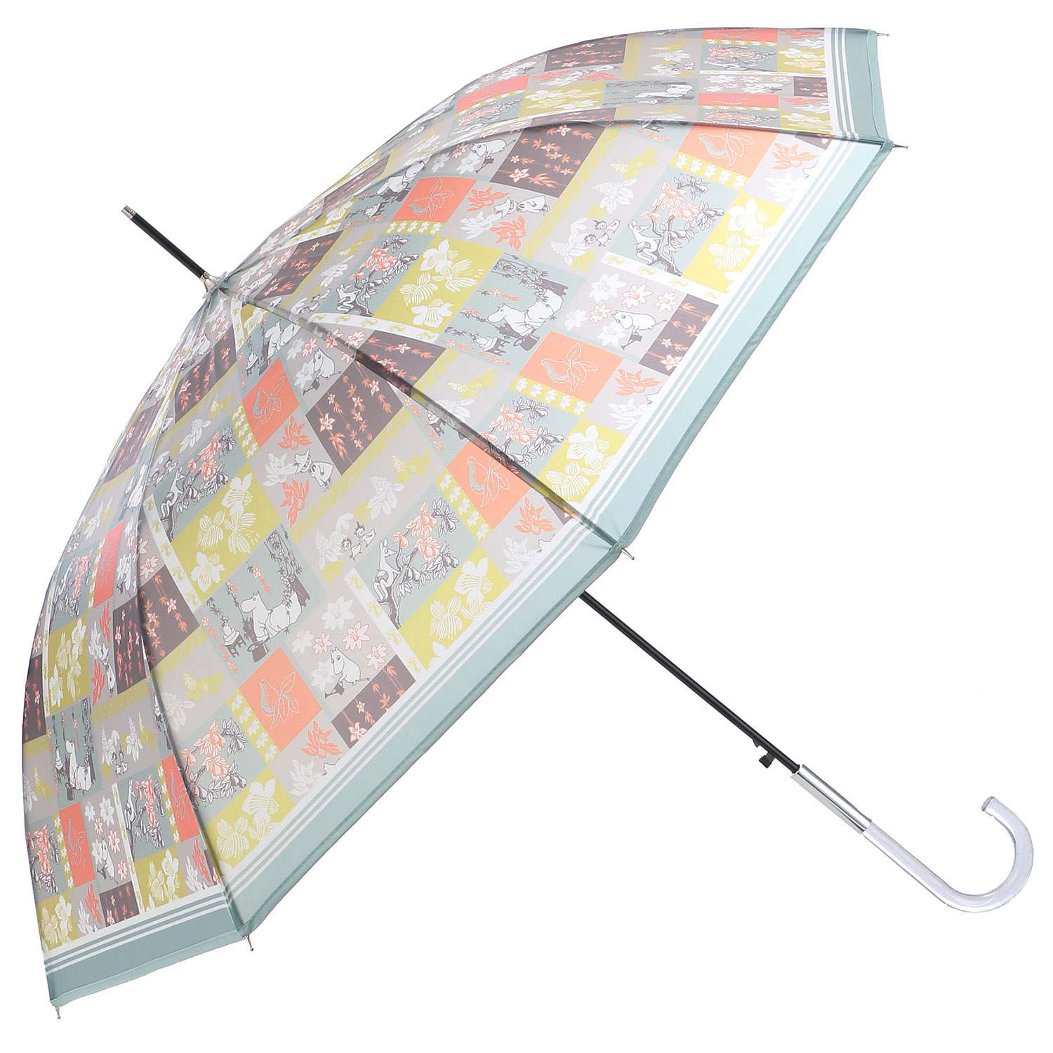 MOOMIN ムーミンパッチワーク柄 ジャンプ傘 - 画像1