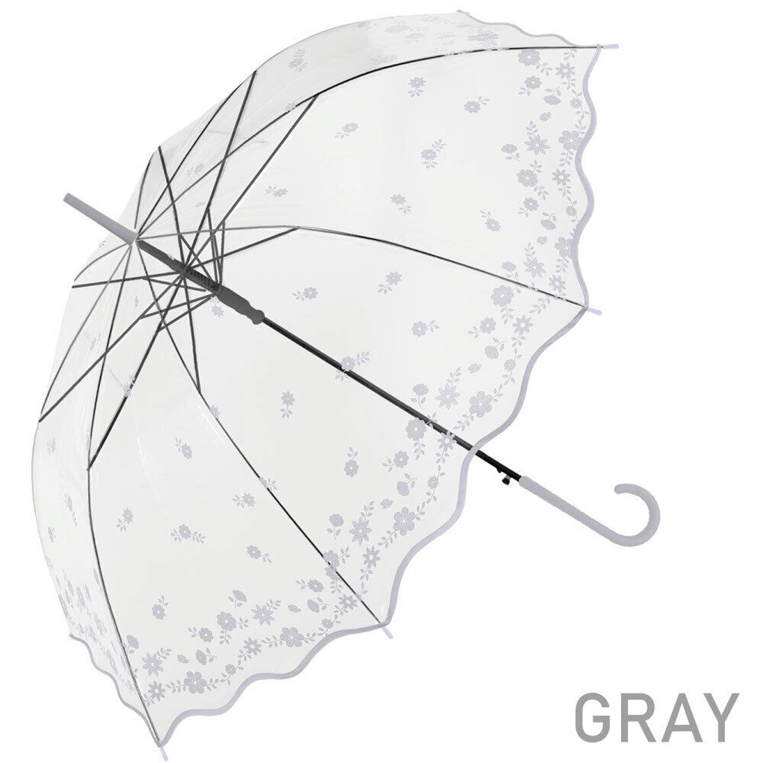 レースフラワービニール長傘 - 画像2