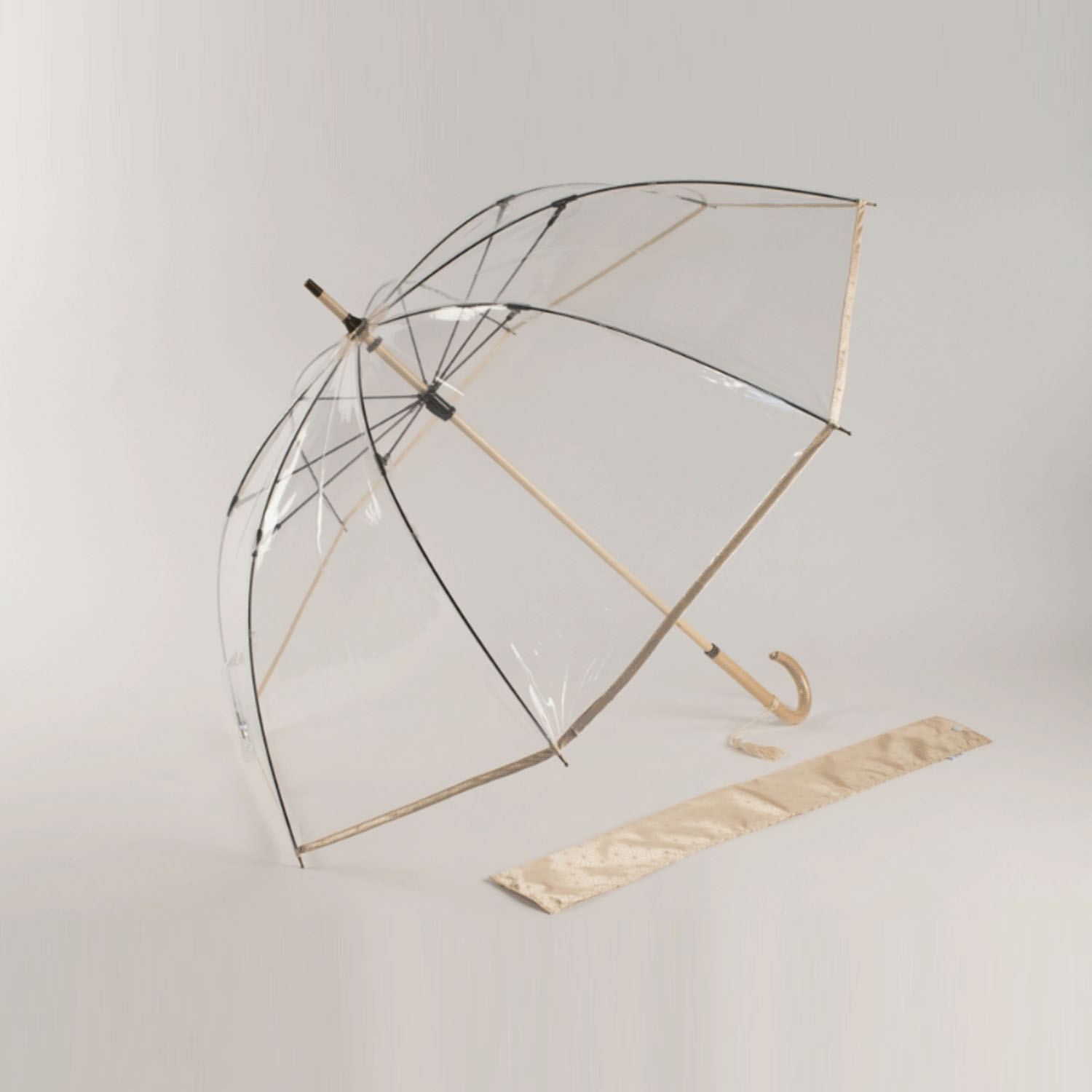 【日本製】 宮内庁御用ビニール傘 縁結 雅（みやび）8本骨ビニール傘 - 画像4