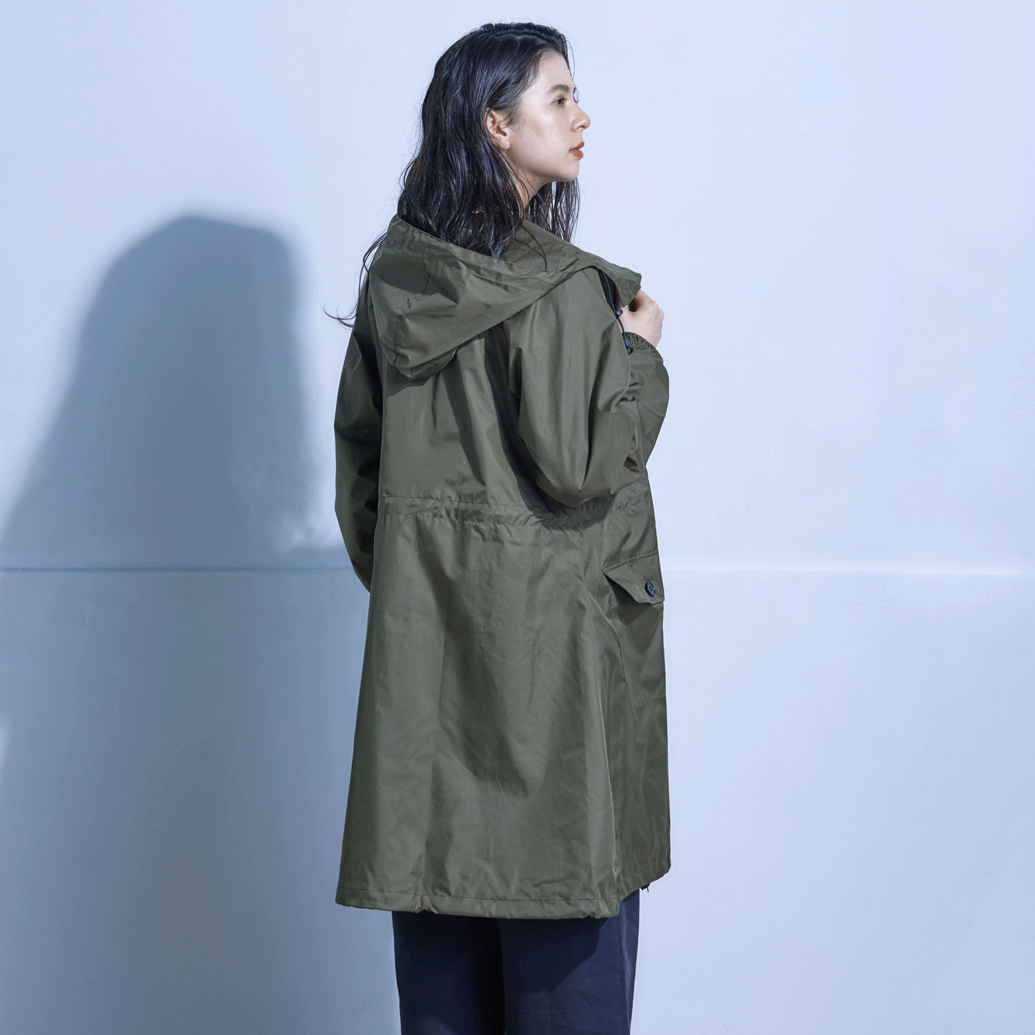 【assa】 無地モッズレインコート - 画像2