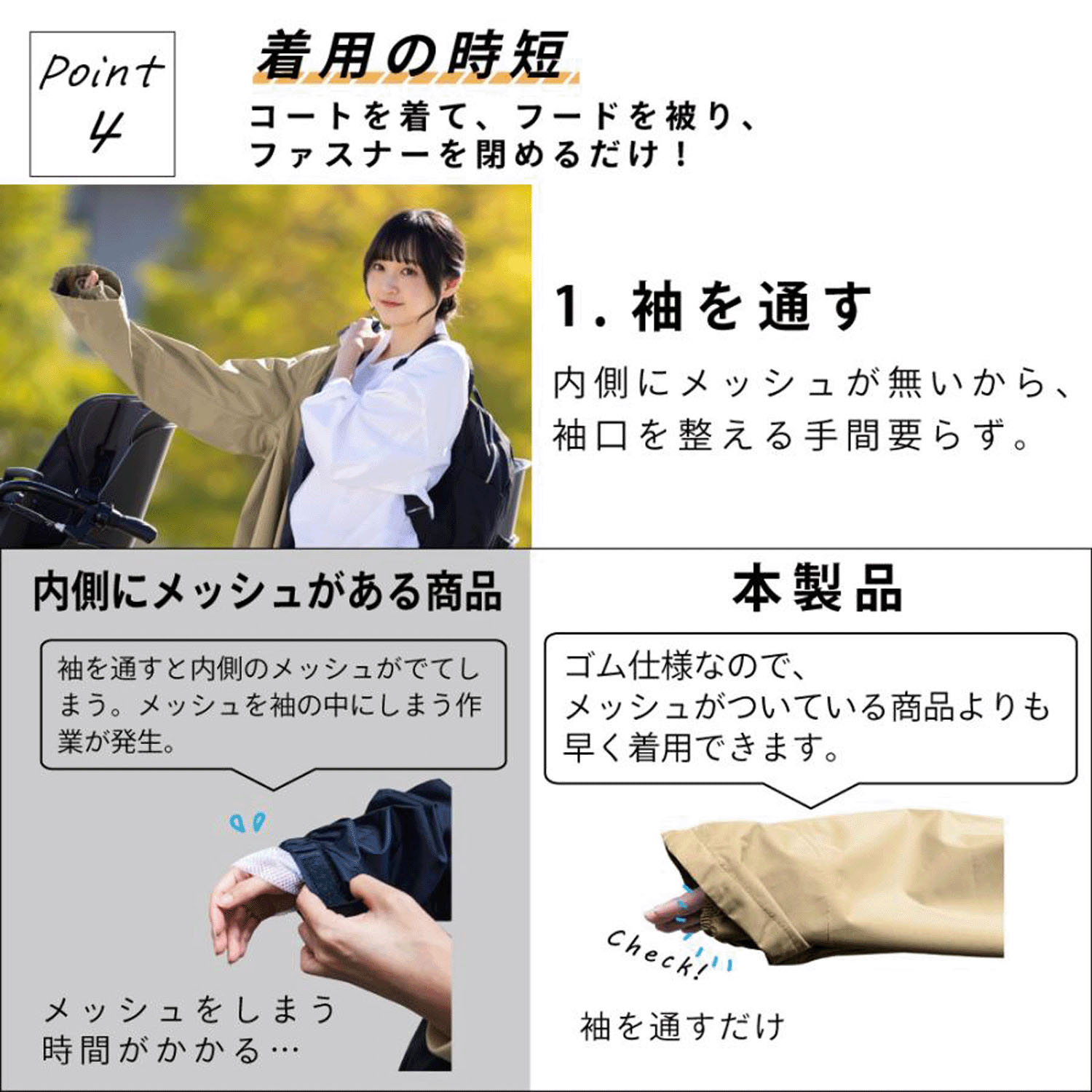 ACTUALサイクルレインコート - 画像8