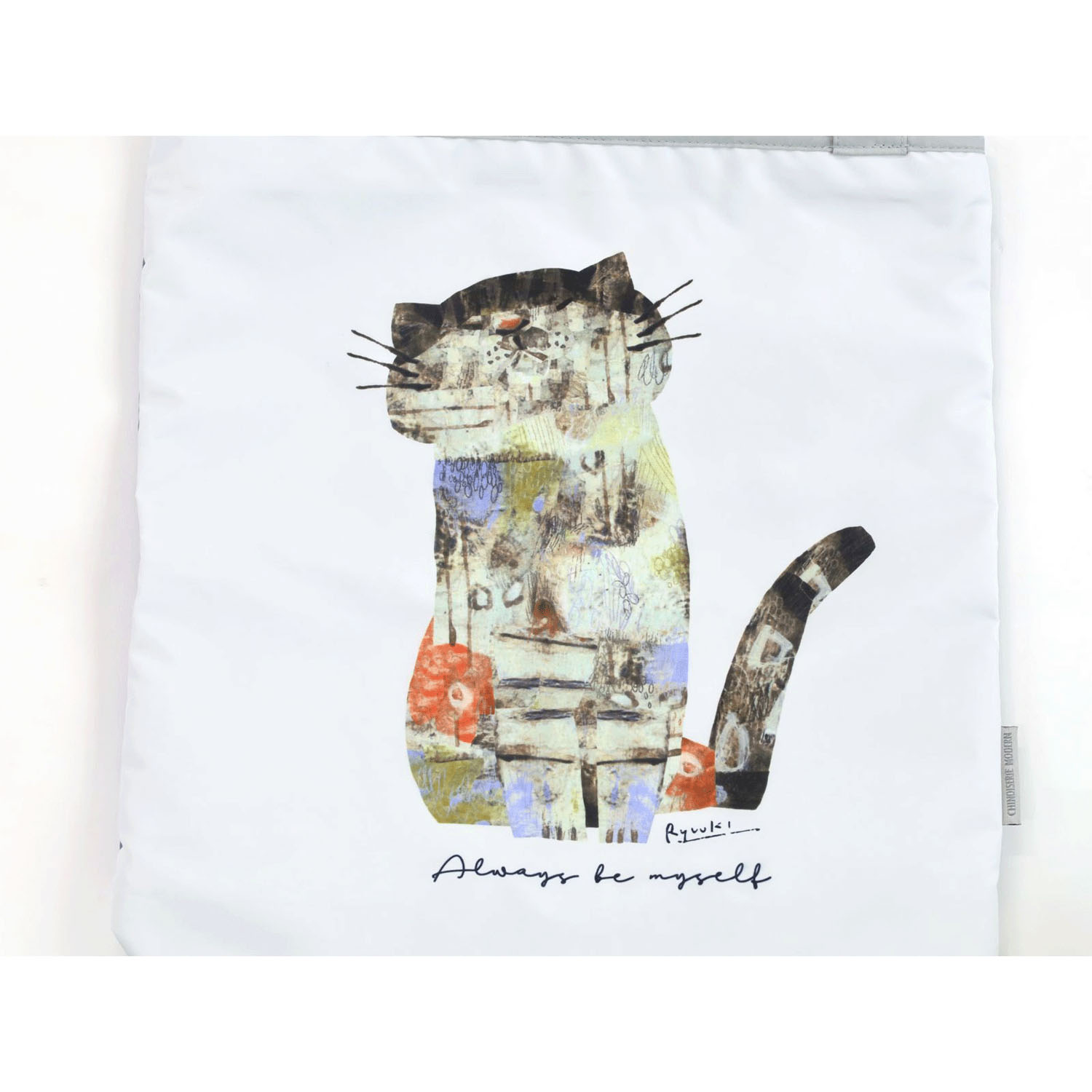 「深尾竜騎」コラボ ごろりん猫イラストトートバッグ - 画像6