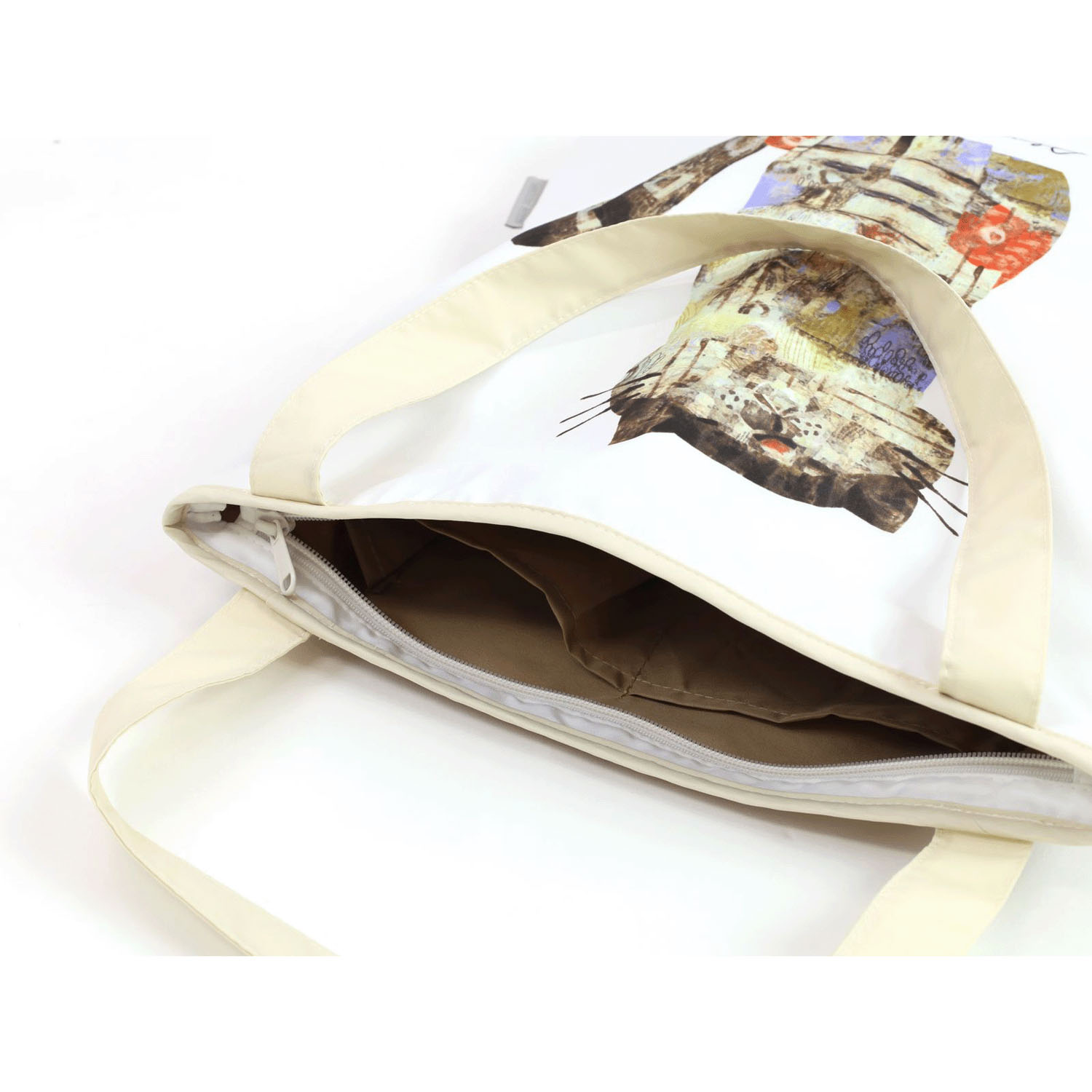 「深尾竜騎」コラボ ごろりん猫イラストトートバッグ - 画像9