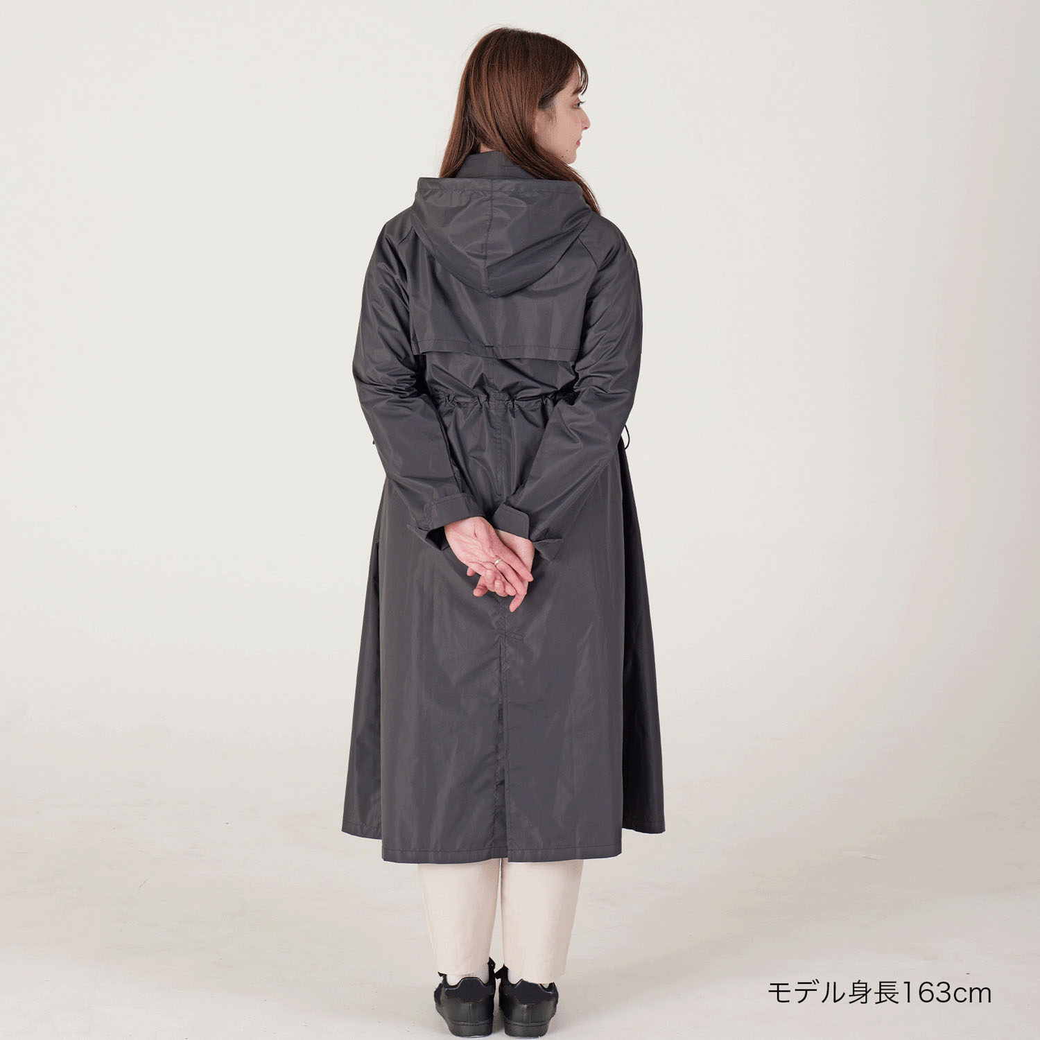 【ピーチドロップ】ギャザースレンカラーレインコート - 画像7