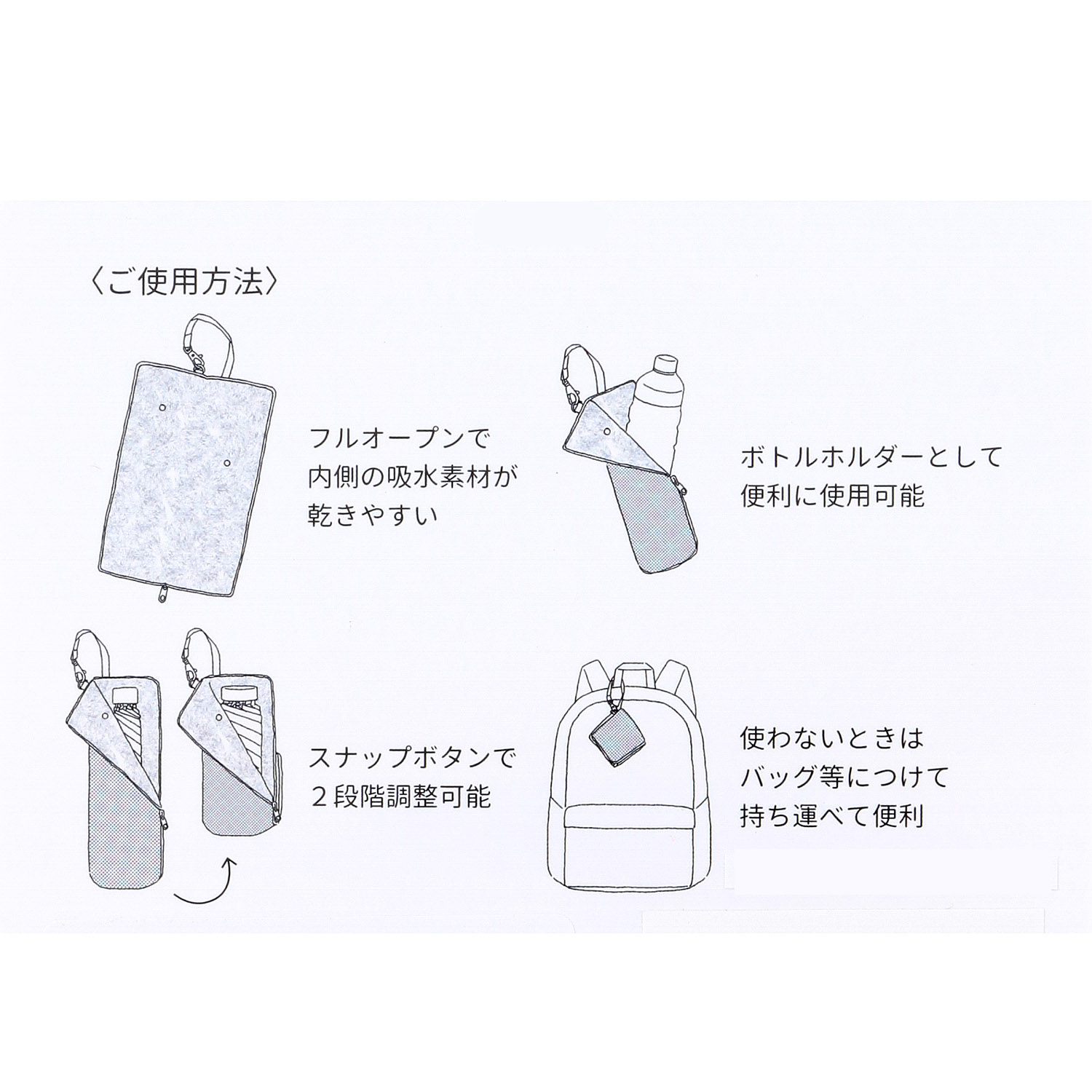 MOOMIN 吸水機能付き傘ケース ムーミンとリトルミイ - 画像7