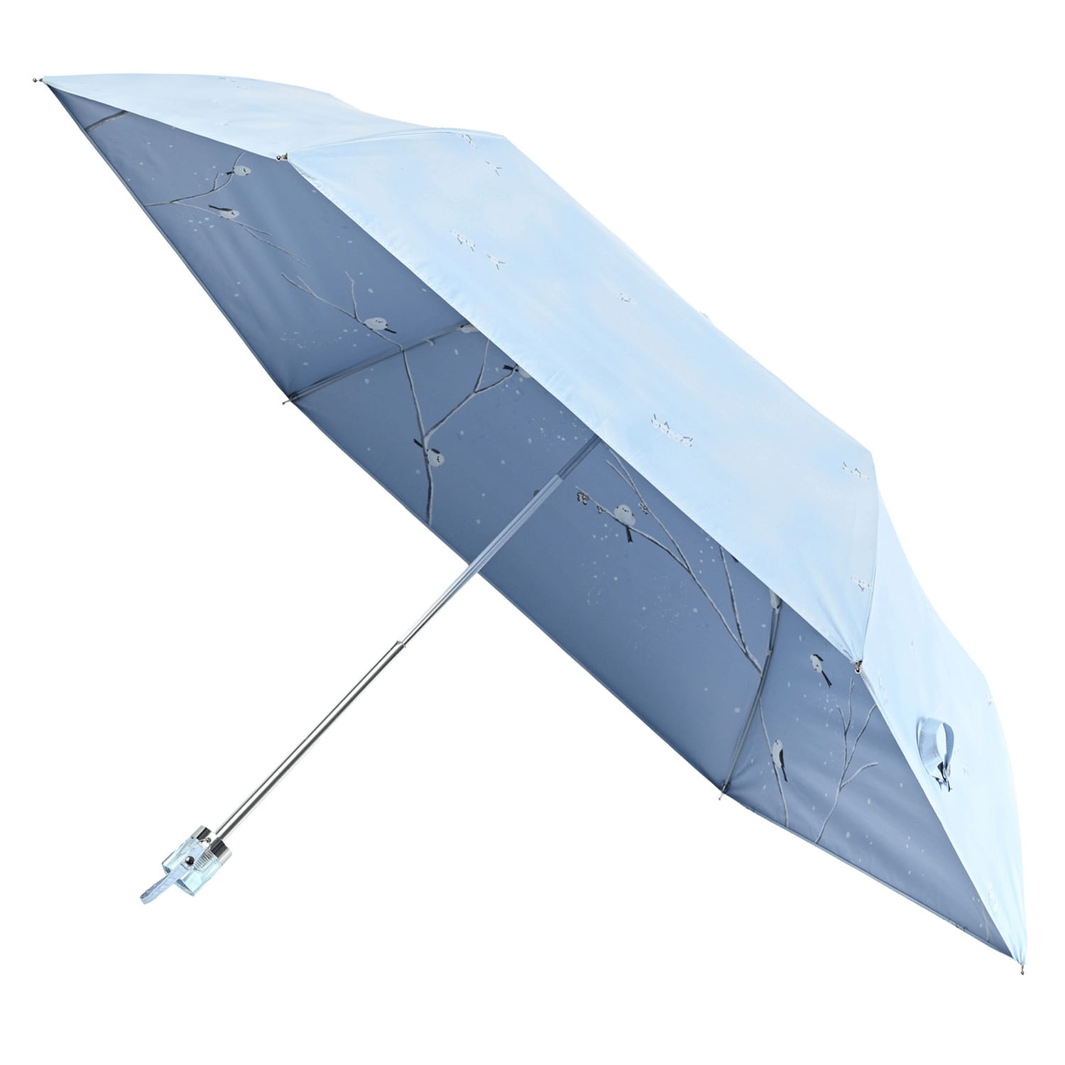 晴雨兼用 2サイドシマエナガ折傘 - 画像2