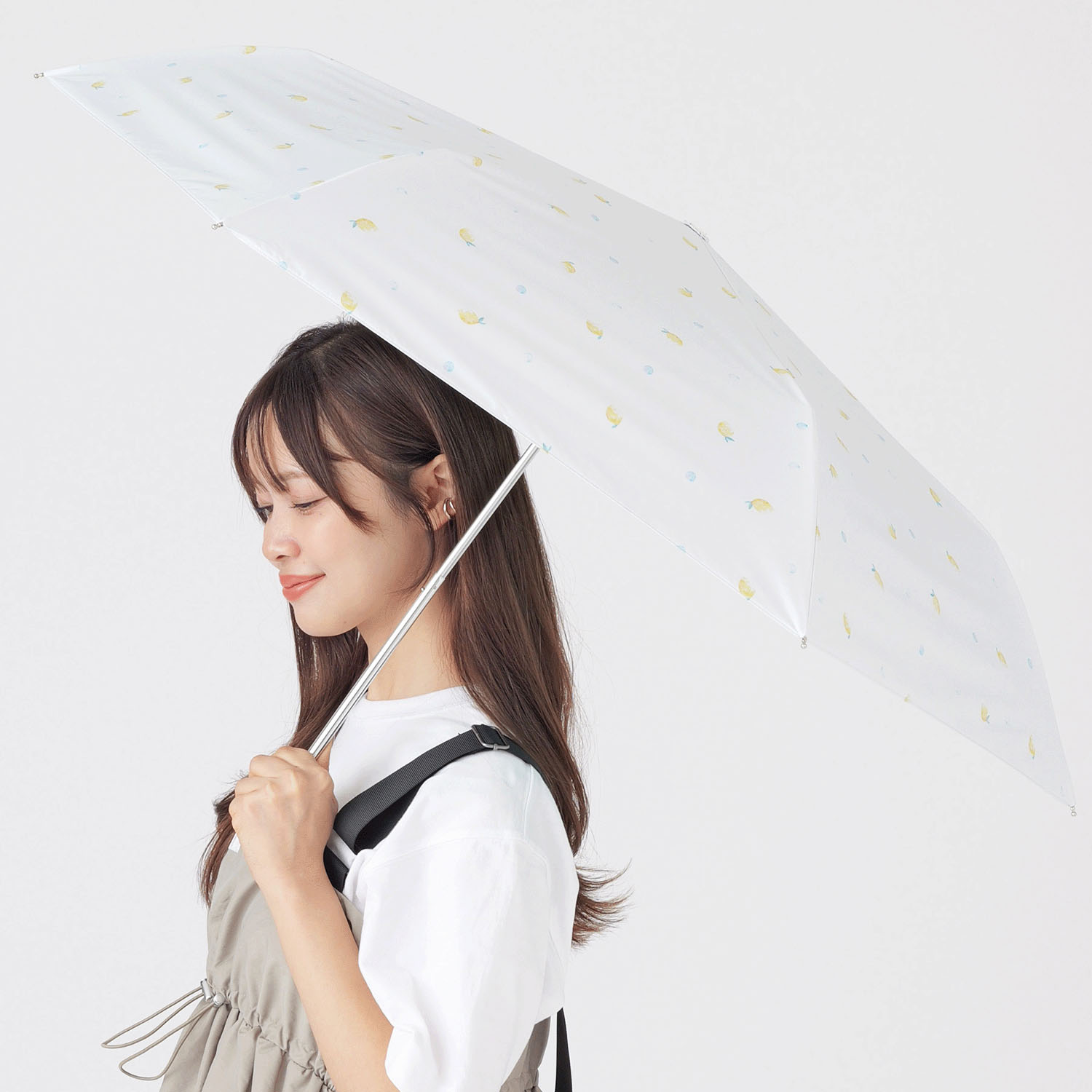 晴雨兼用 2サイドレモンスカッシュ折傘 - 画像6