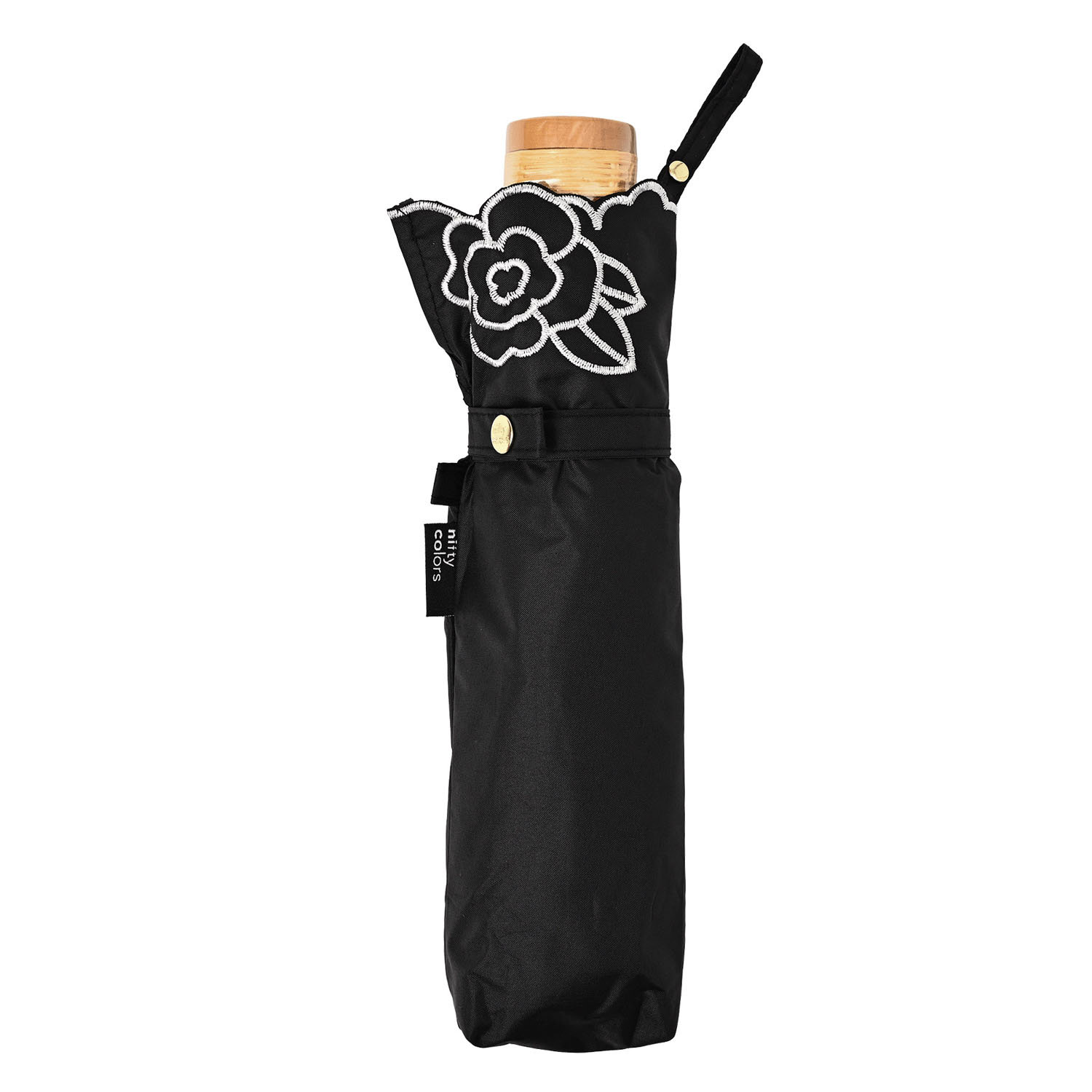 晴雨兼用 ローズ刺繍ミニ傘 - 画像4