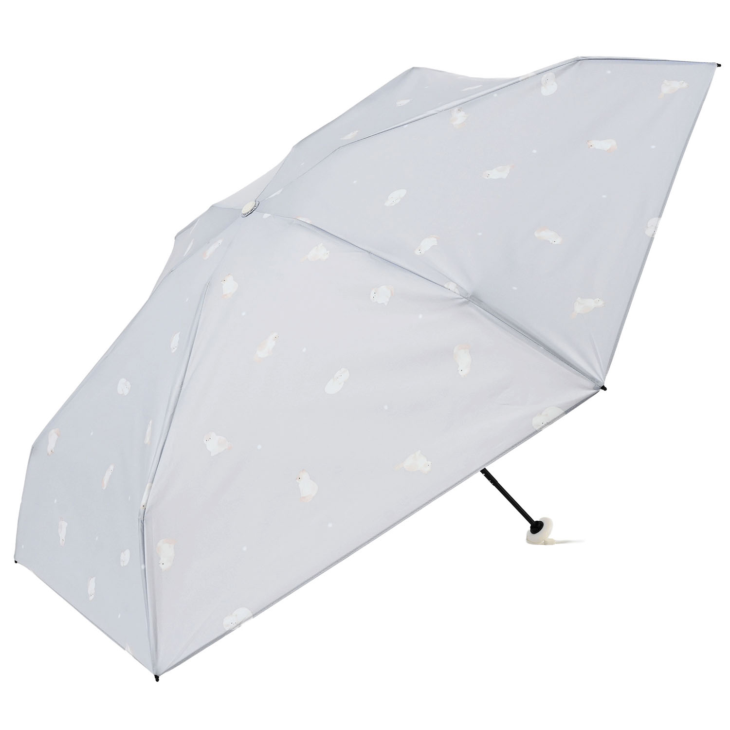 晴雨兼用 ポケラ 猫5段ミニ傘 - 画像1