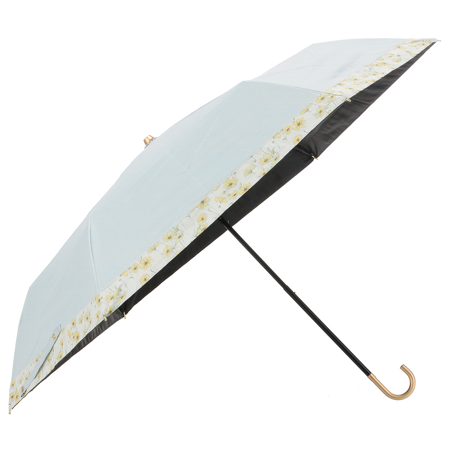 【軽量】 晴雨兼用 PU リムフラワーミニ傘 - 画像1