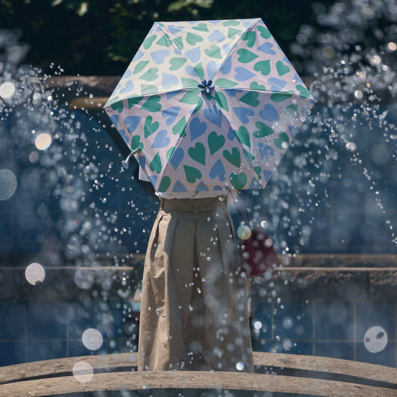 【assa】 Ohana parasol（オハナパラソル） ハートミニ傘 - 画像1