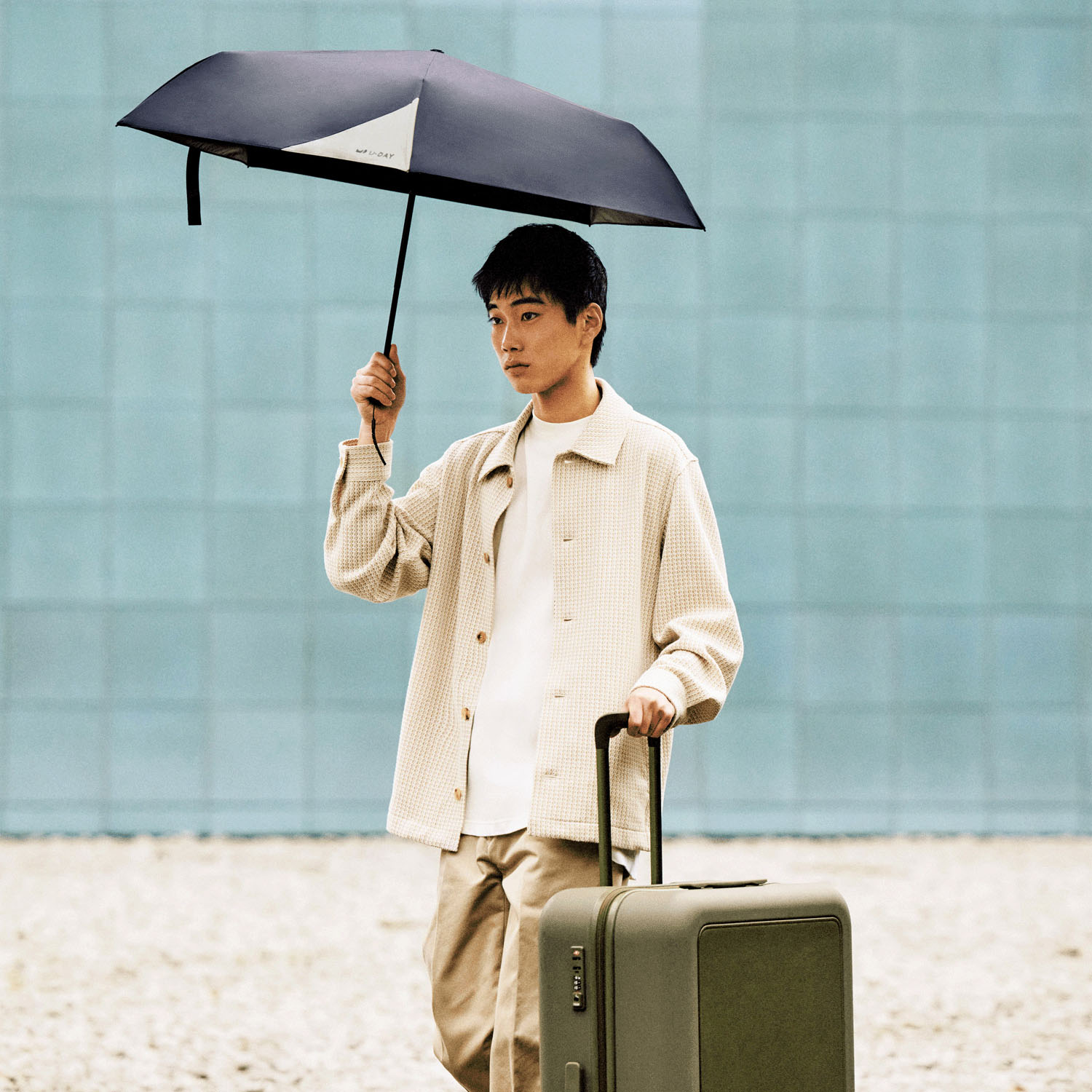 【because】 オールウェザーバイカラー自動開閉折傘 - 画像1