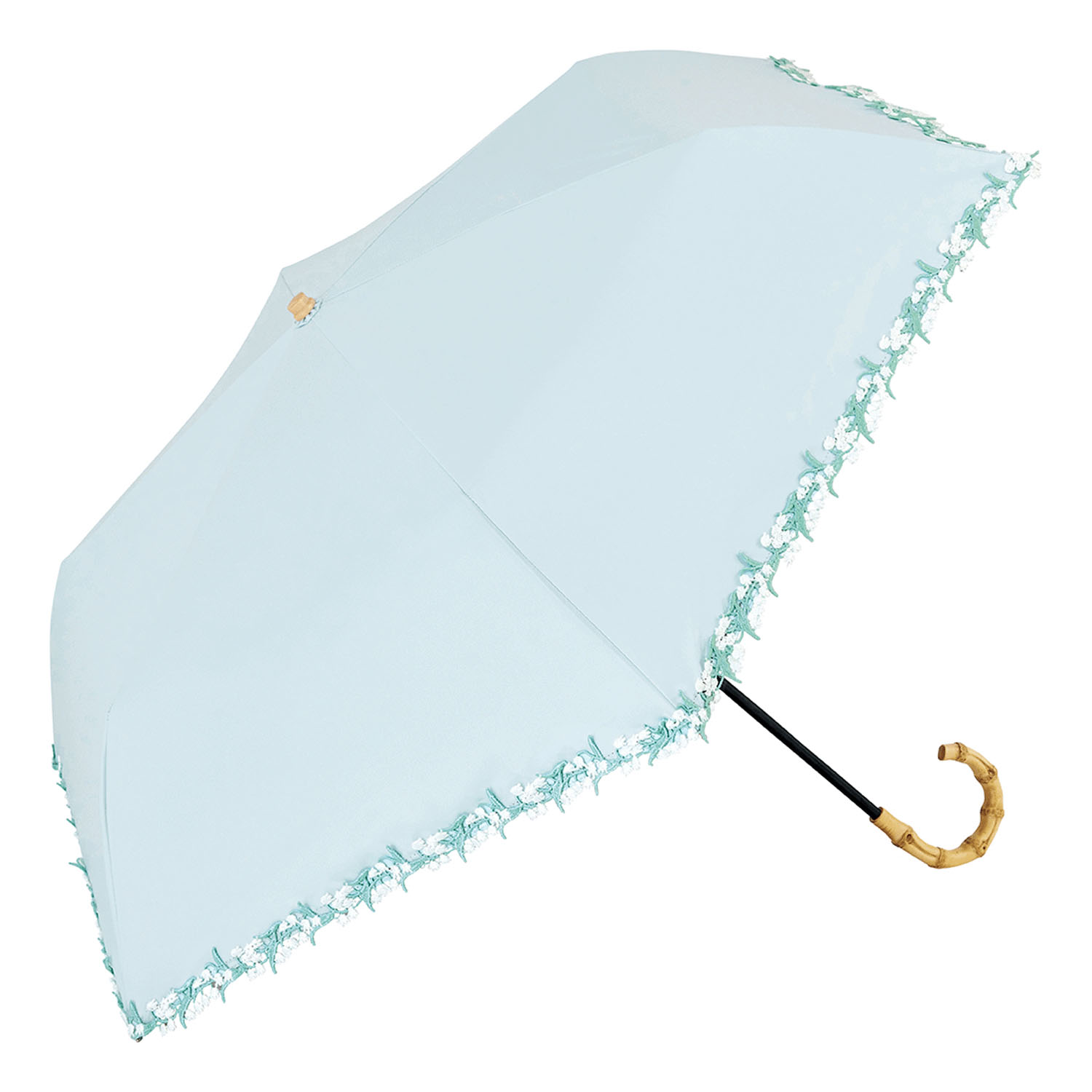 【because】 晴雨兼用 フラワーレース折傘 - 画像3