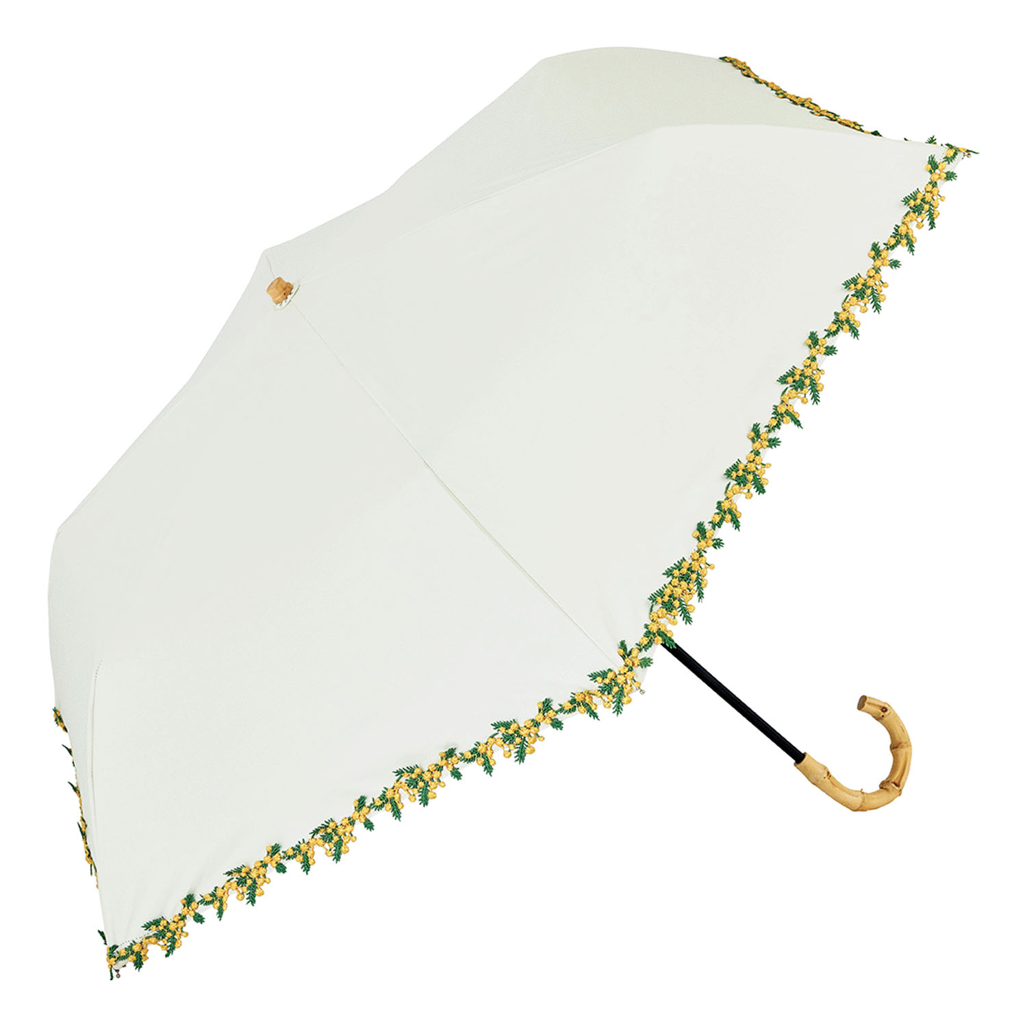 【because】 晴雨兼用 フラワーレース折傘 - 画像1