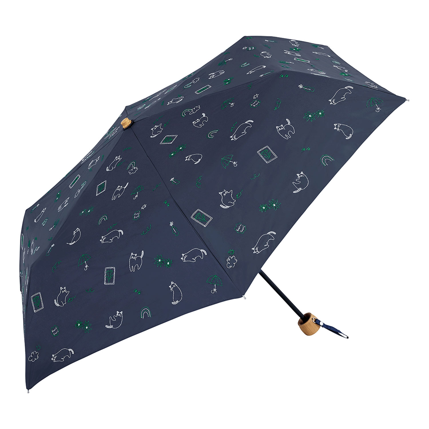 【because】 晴雨兼用 サニーキャット折傘 - 画像4