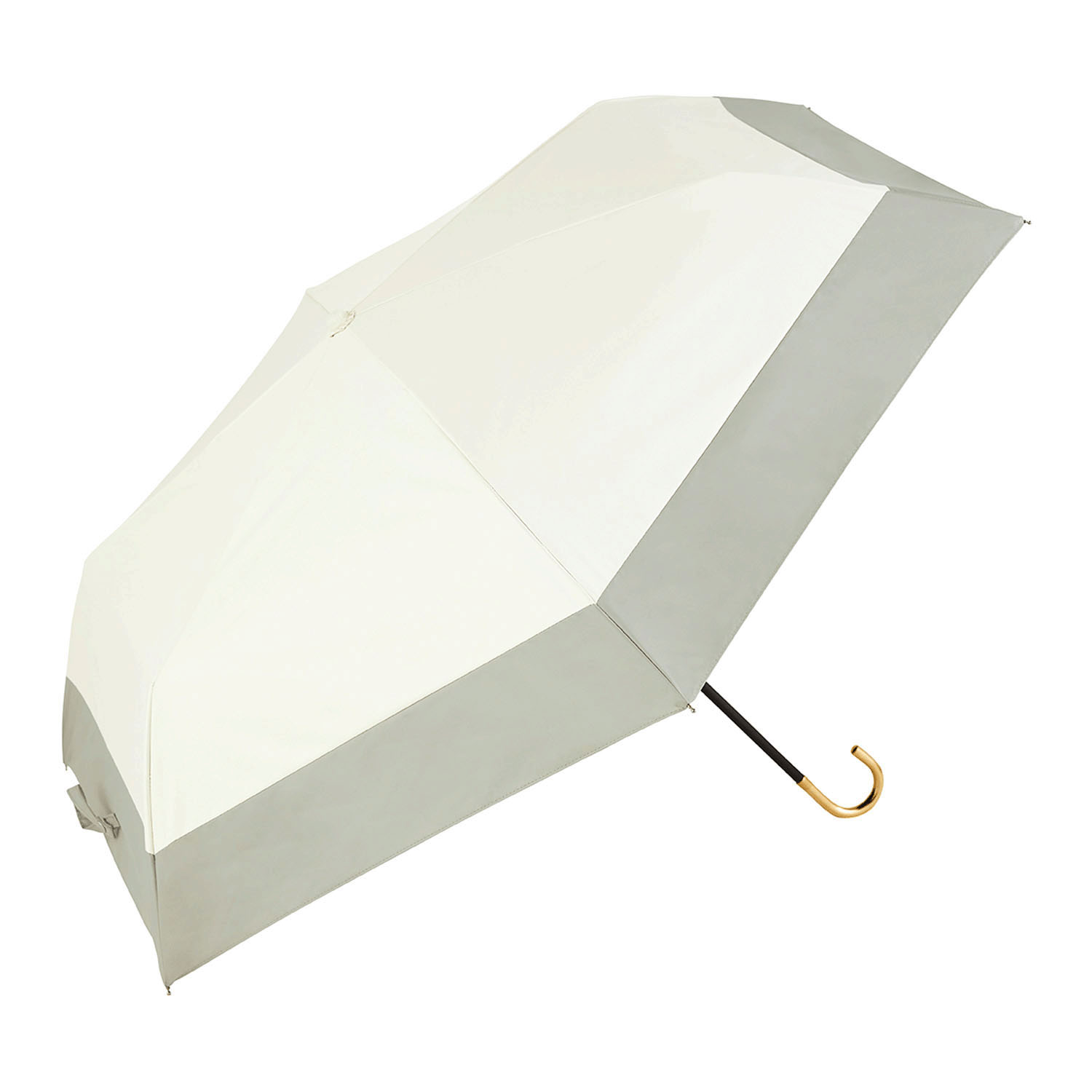 【because】 晴雨兼用 PUバイカラー折傘 - 画像1