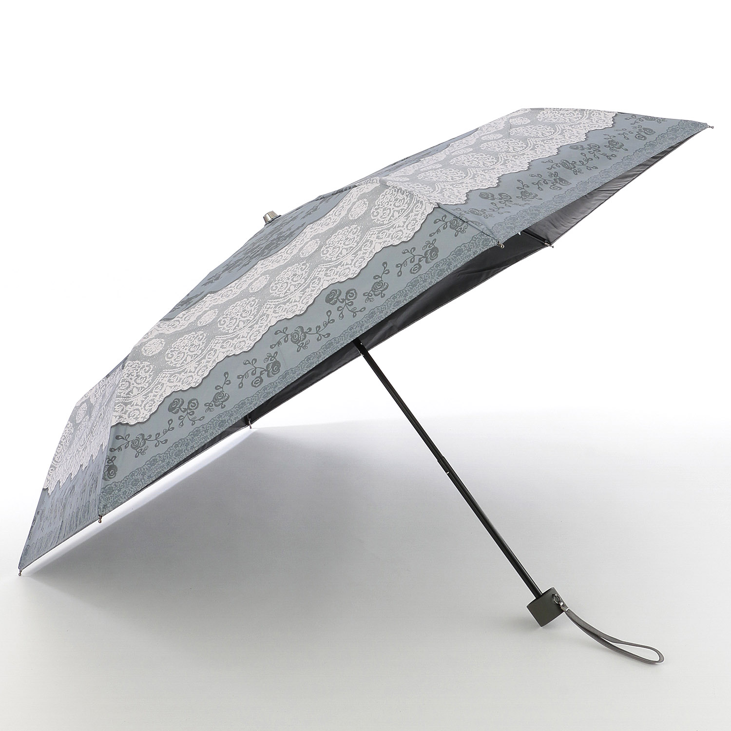 晴雨兼用傘 レース柄ミニ - 画像1