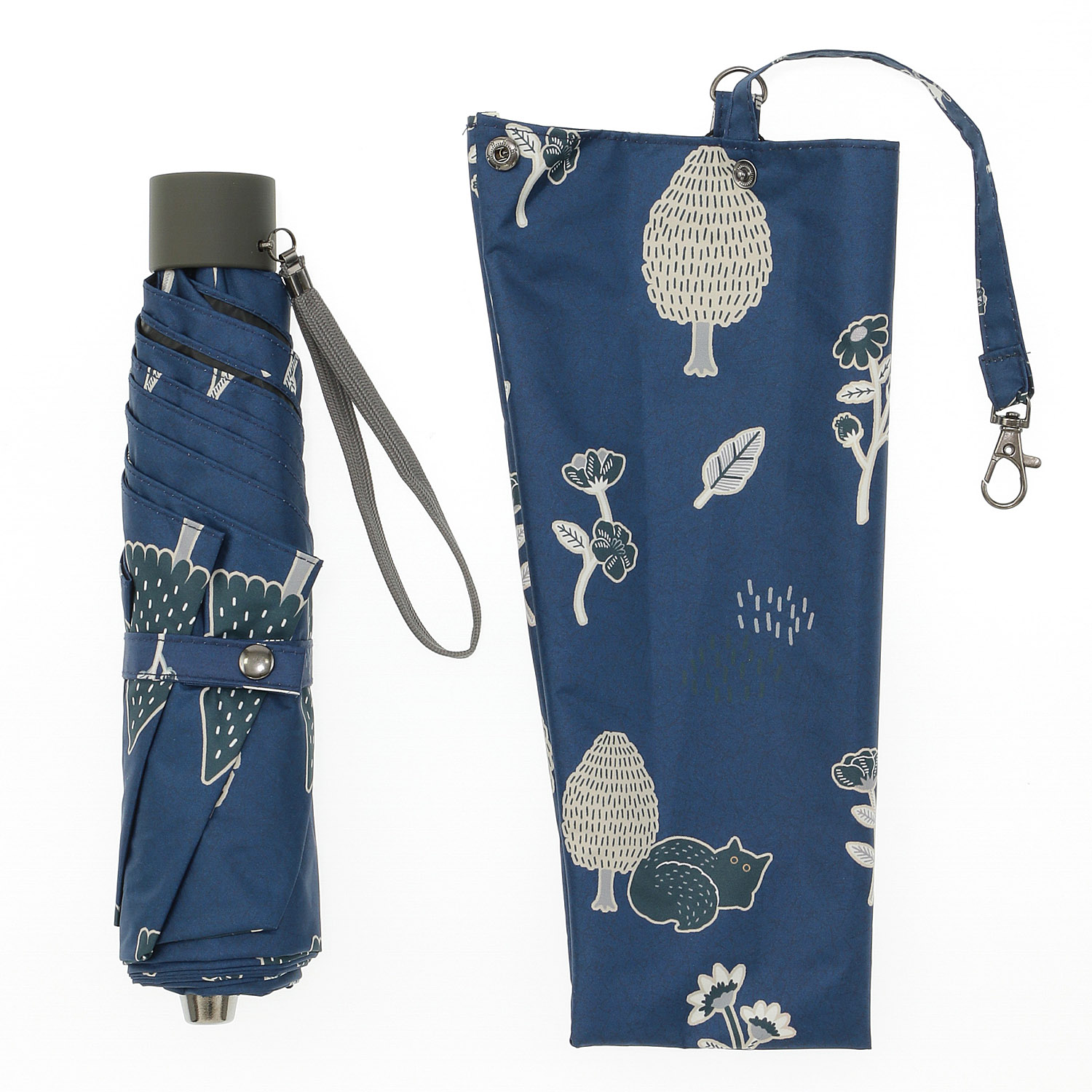 晴雨兼用傘 ネコ柄ミニ - 画像4