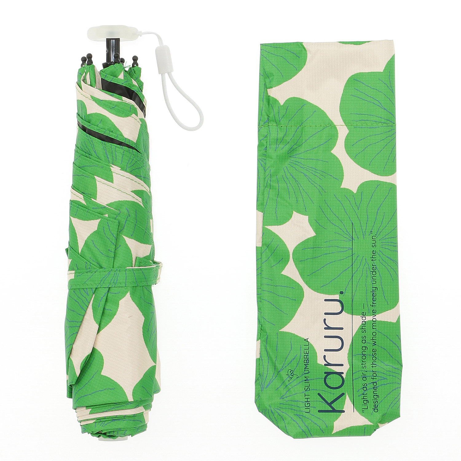 晴雨兼用傘 Karuru超軽量 フラワー柄 - 画像3