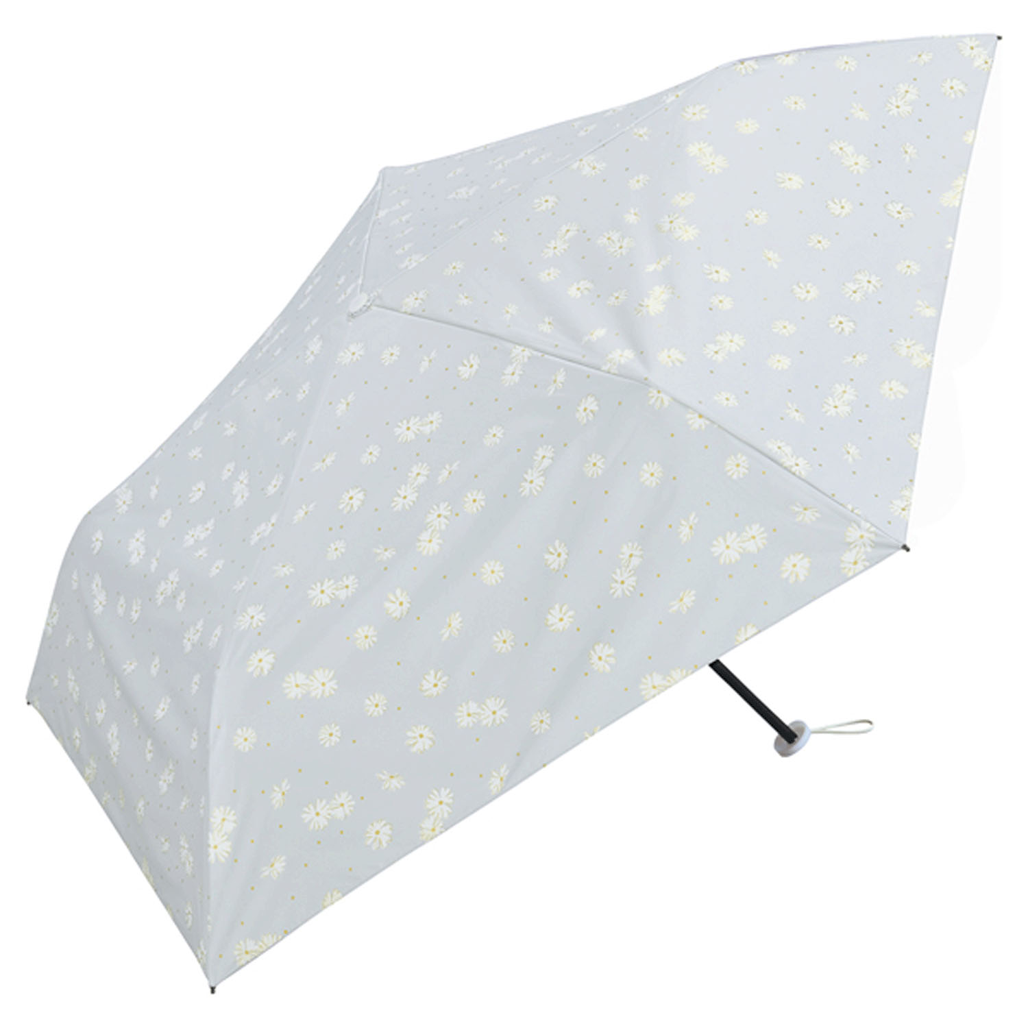 【超軽量】 Wpc．遮光ドットデイジーミニ傘 - 画像1