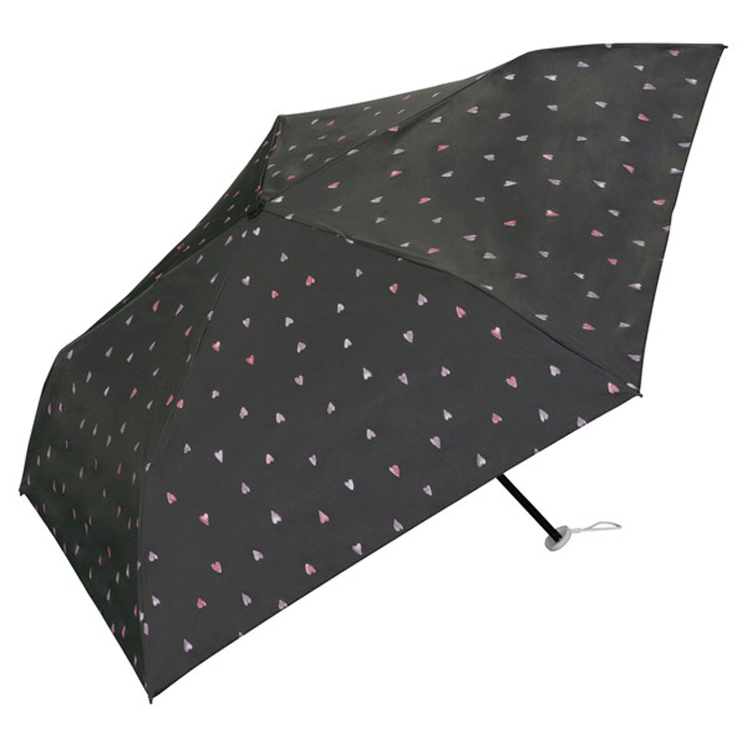 【超軽量】 Wpc．遮光軽量水彩ハートミニ傘 - 画像1