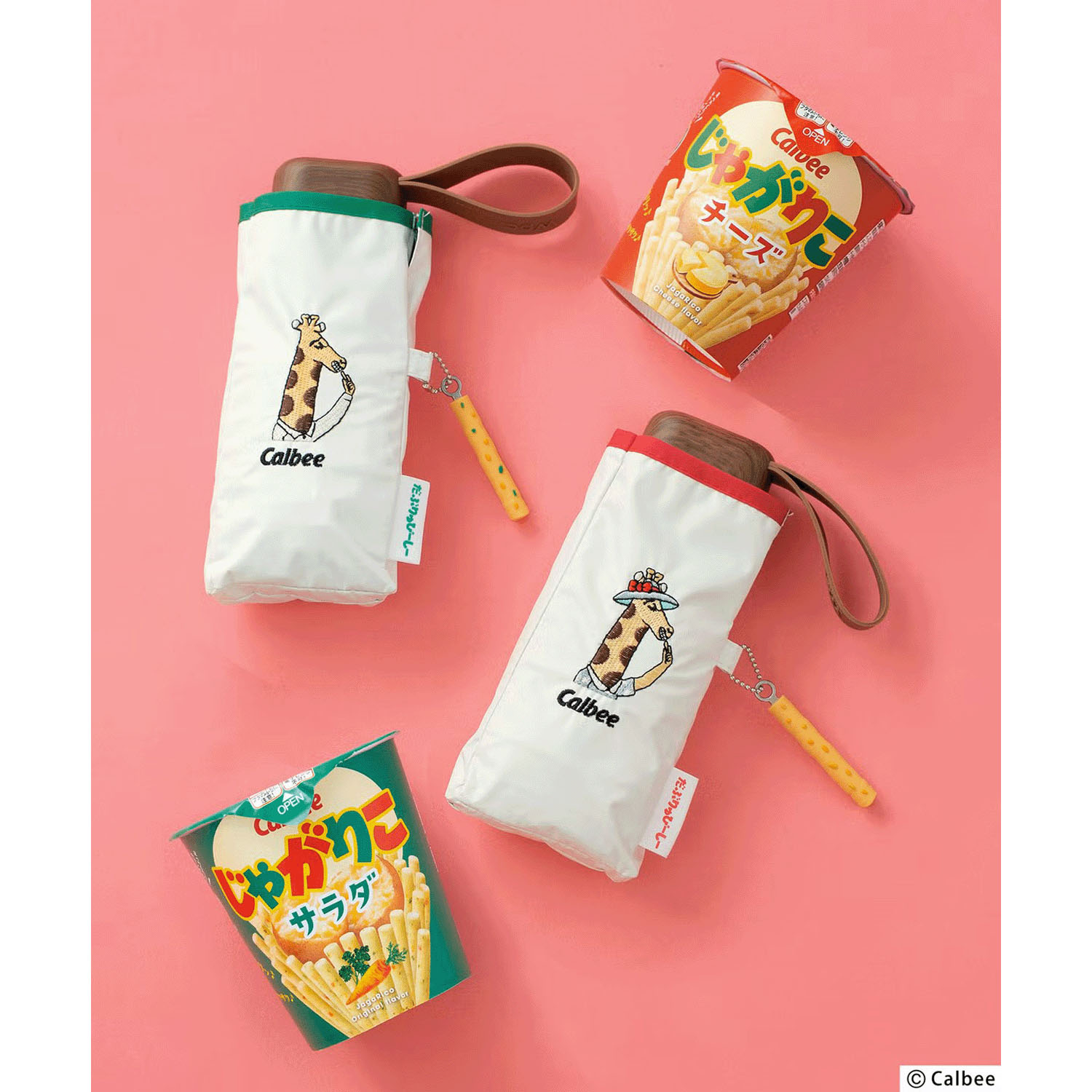 【じゃがりこ×WPC】遮光じゃがおファミリー刺繍パラソルミニ - 画像1