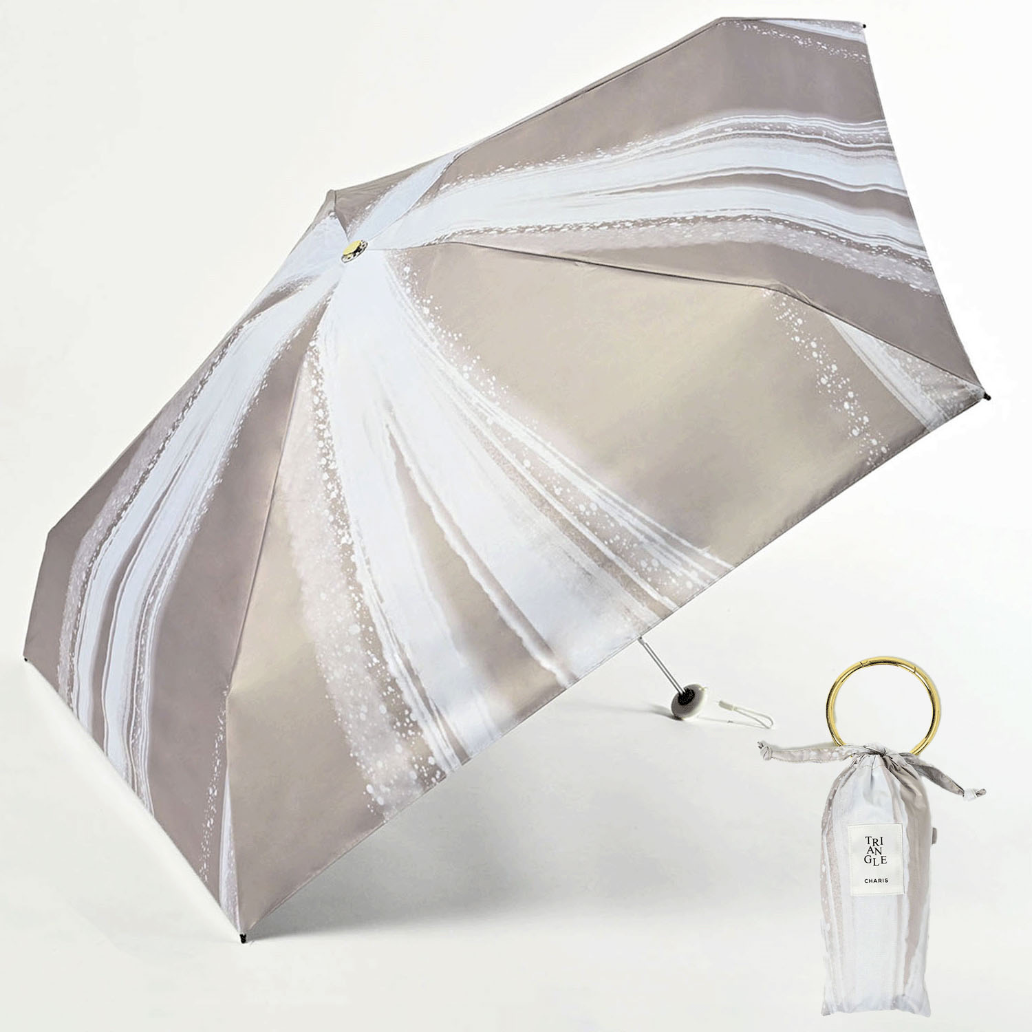 【CHARIS】 晴雨兼用 トライアングルニュアンス折傘