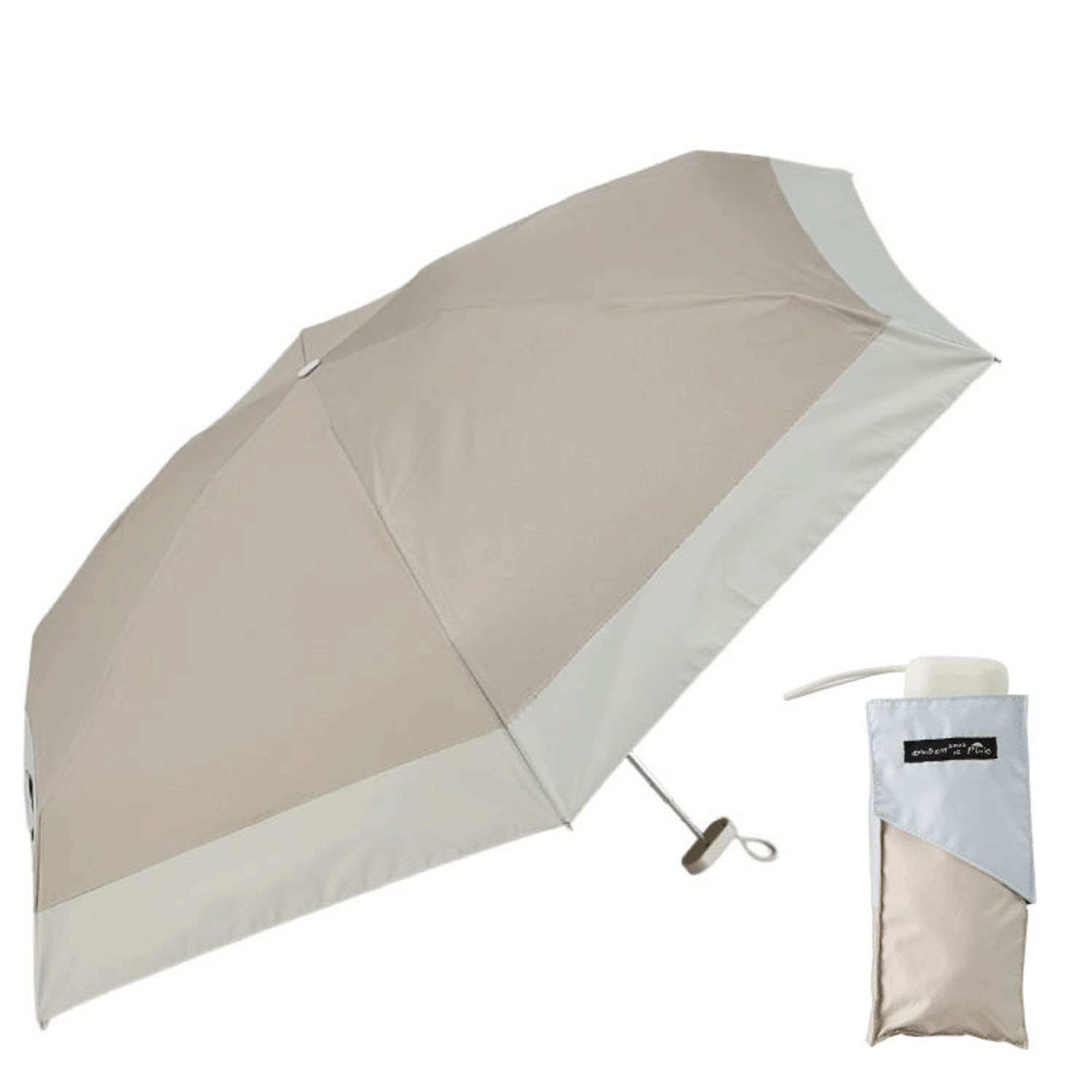 晴雨兼用 パステルボーダーコンパクト傘 - 画像2