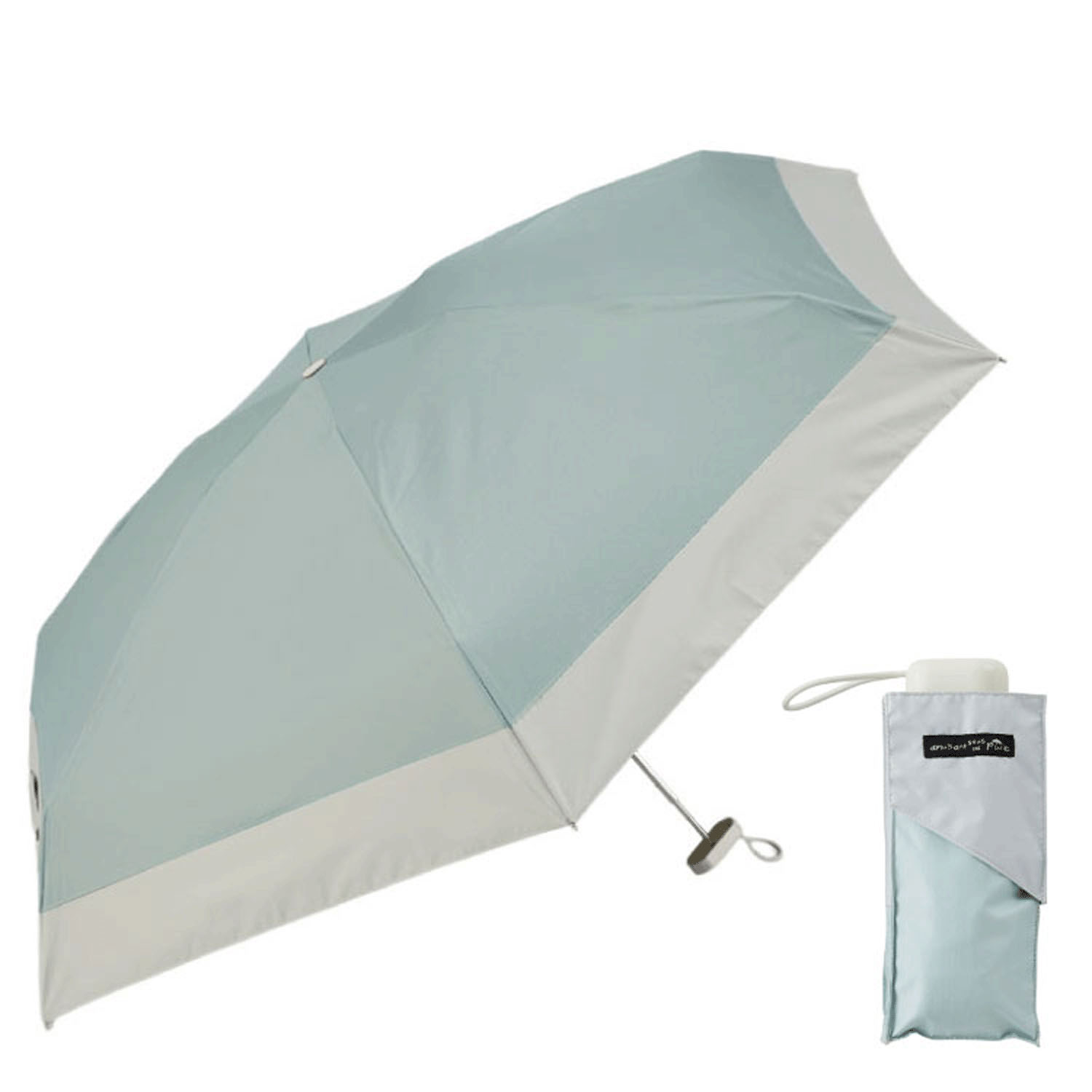 晴雨兼用 パステルボーダーコンパクト傘 - 画像4