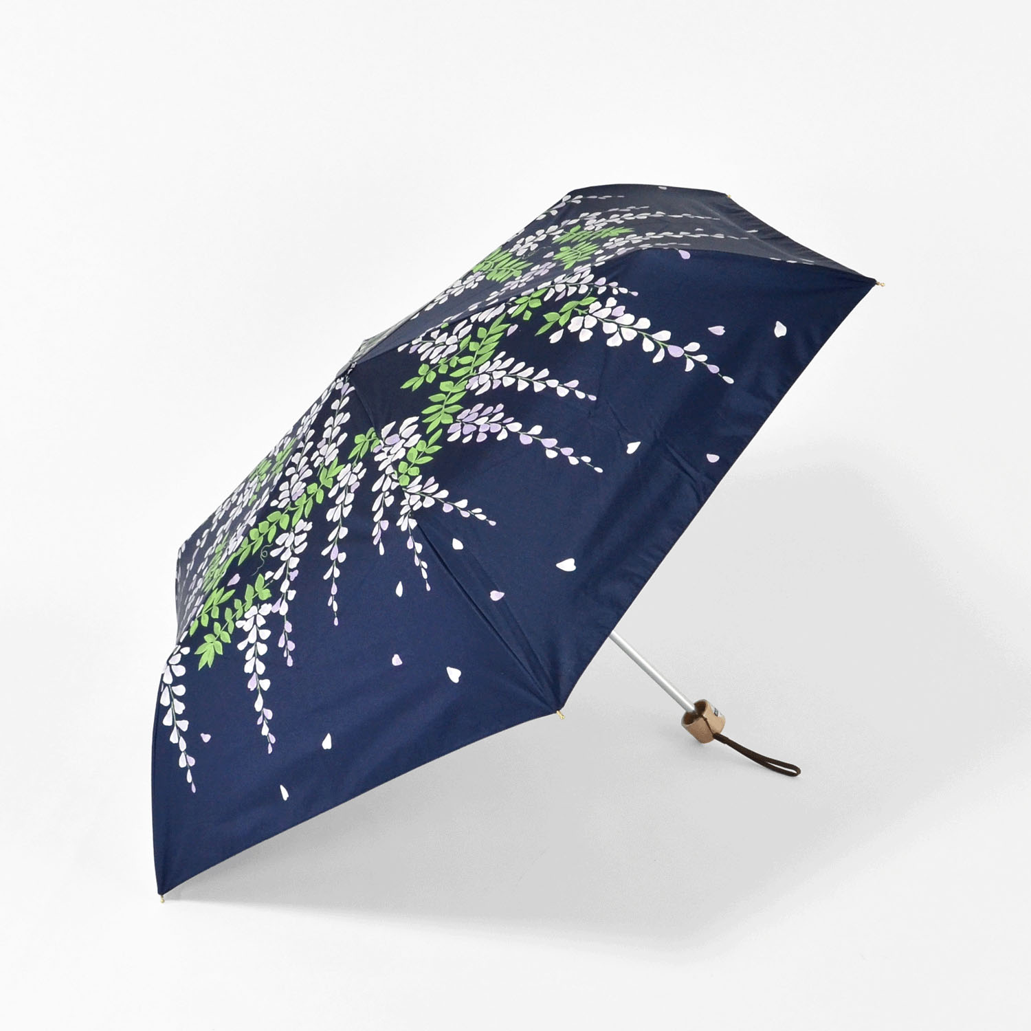 【耐風仕様】 晴雨兼用 ウィステリアミニ（藤の花）傘 - 画像3